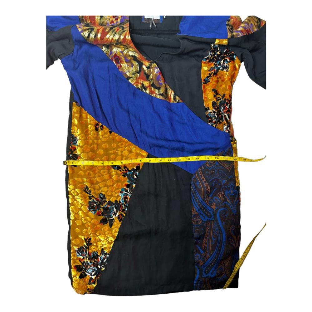 Designer Anthropologie l NWT Camilla Paris Patchwork Silk Dress 0 Size XS / US 0-2 / IT 36-38 - 5 Thumbnail
