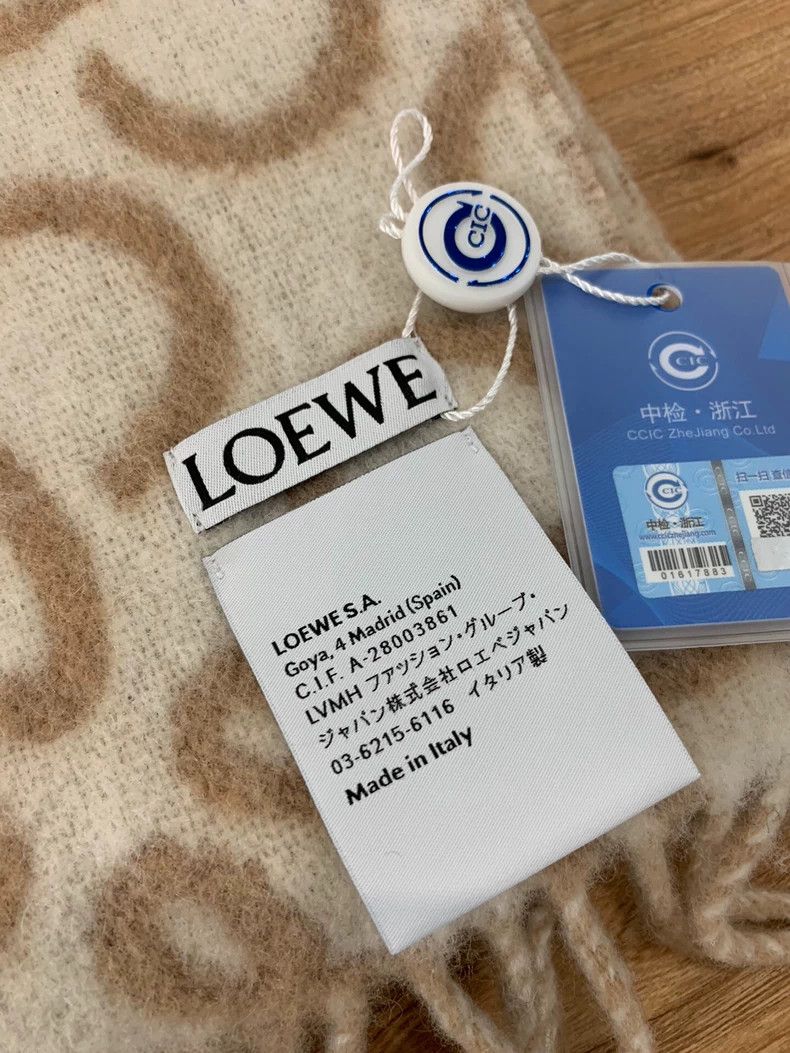 Loewe LOEWE Logo printed wool scarf Size ONE SIZE - 6 Thumbnail