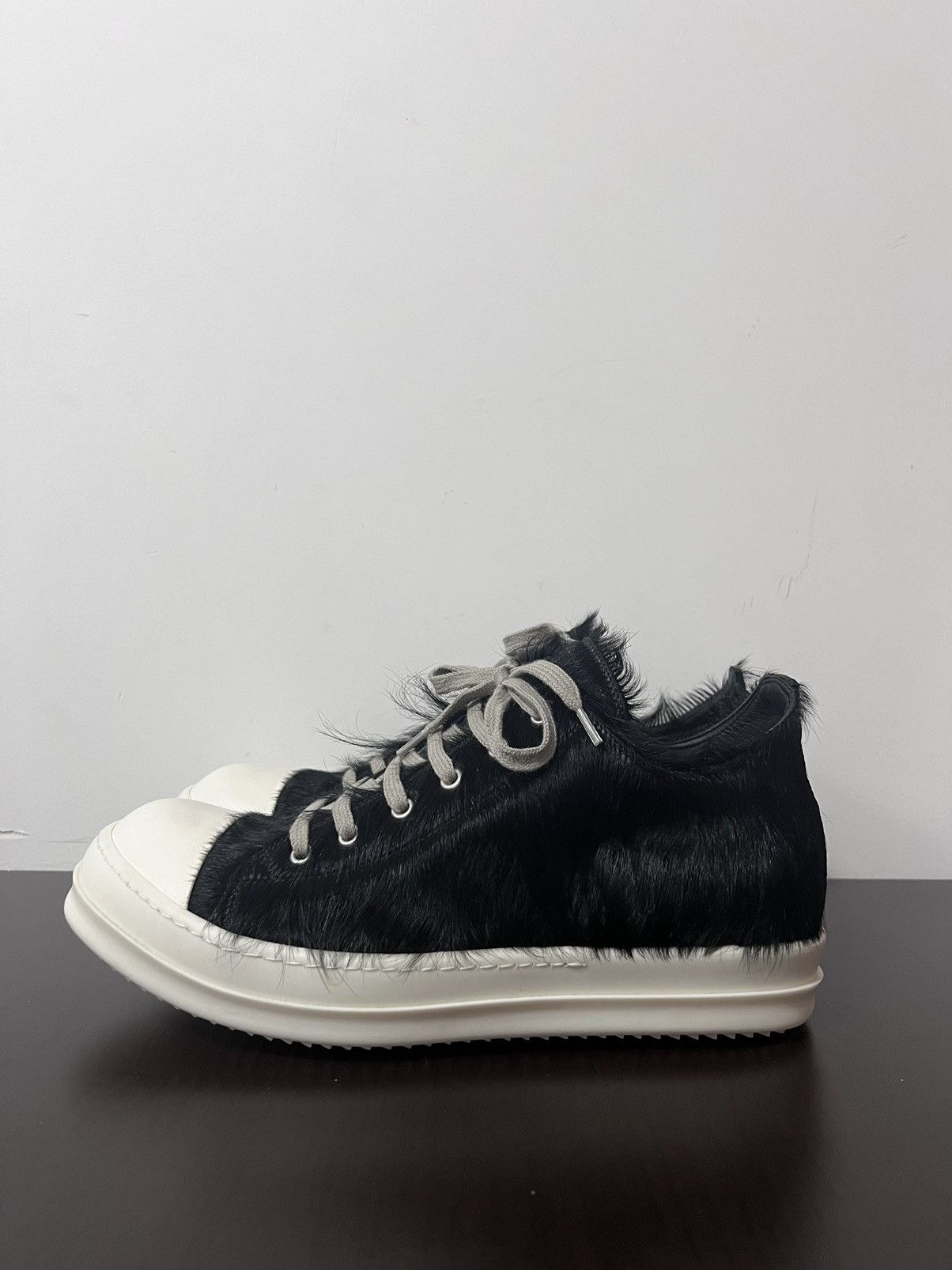 Rick Owens Rick owens pony hair ramones low top sneakers Size US 10.5 / EU 43-44 - 3 Thumbnail