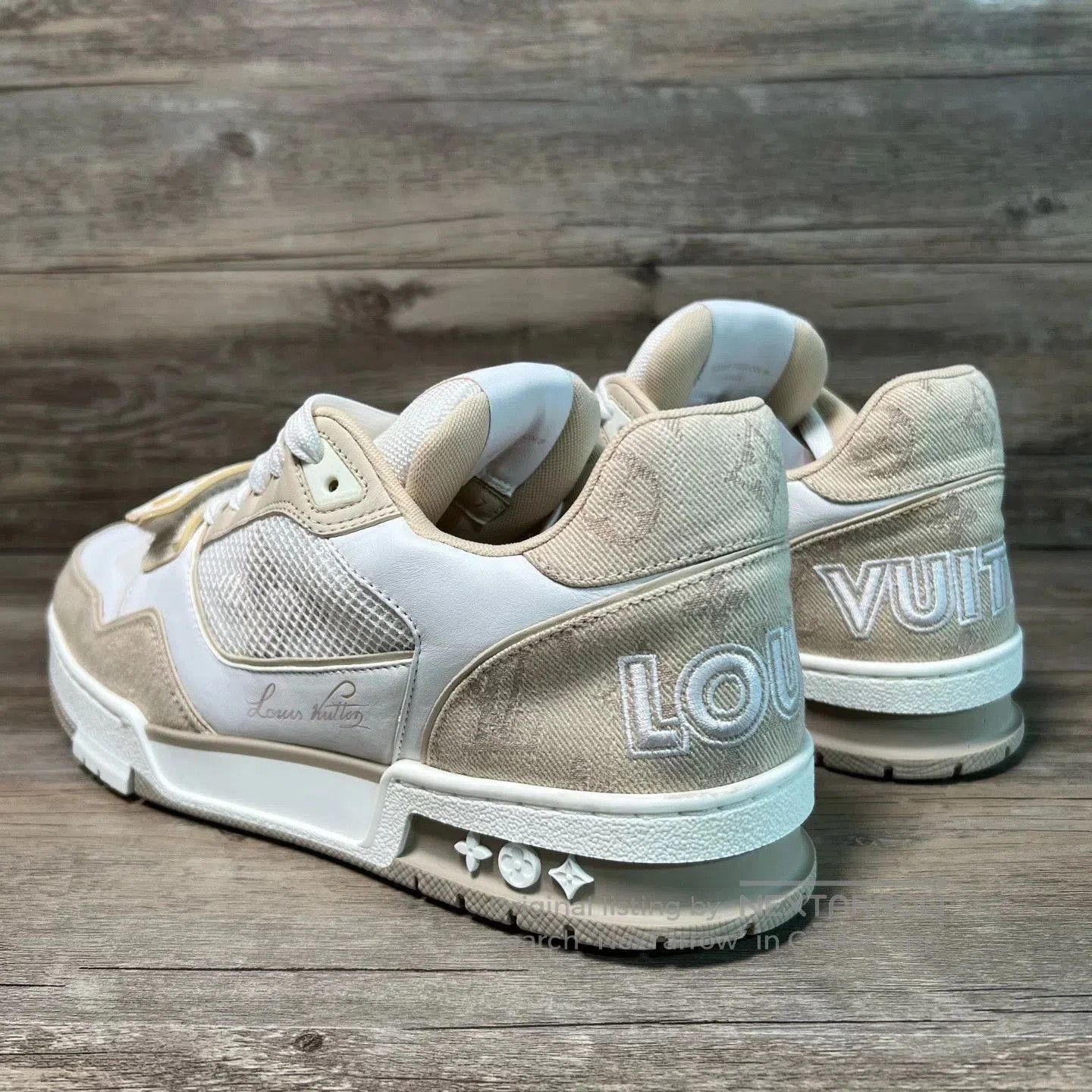 Louis Vuitton Beige Low-Top Sneakers Size 8. Size US 8 / EU 41 - 4 Thumbnail