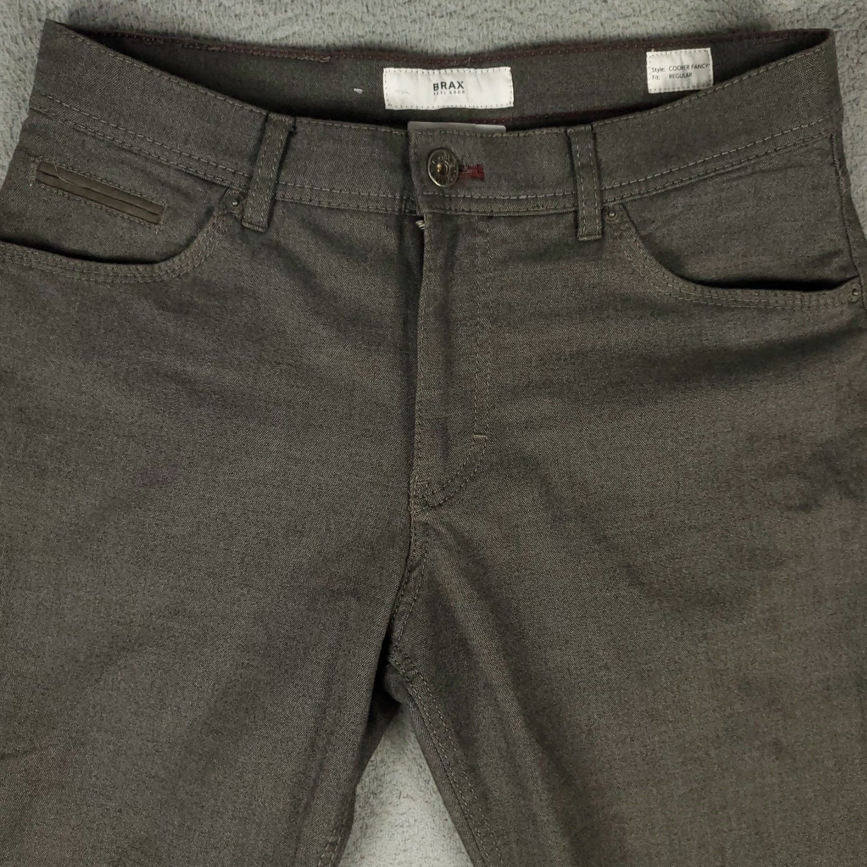 BRAX BRAX Jeans Mens 31x32 Gray/Brown Cooper Casual Straight Leg Denim Pants Size US 31 - 2 Thumbnail