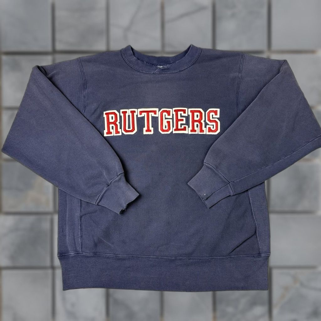 Hanes VINTAGE Rutgers University Sweatshirt Mens L Blue Hanes Reverse Weave Rare L Size US L / EU 52-54 / 3 - 1 Thumbnail