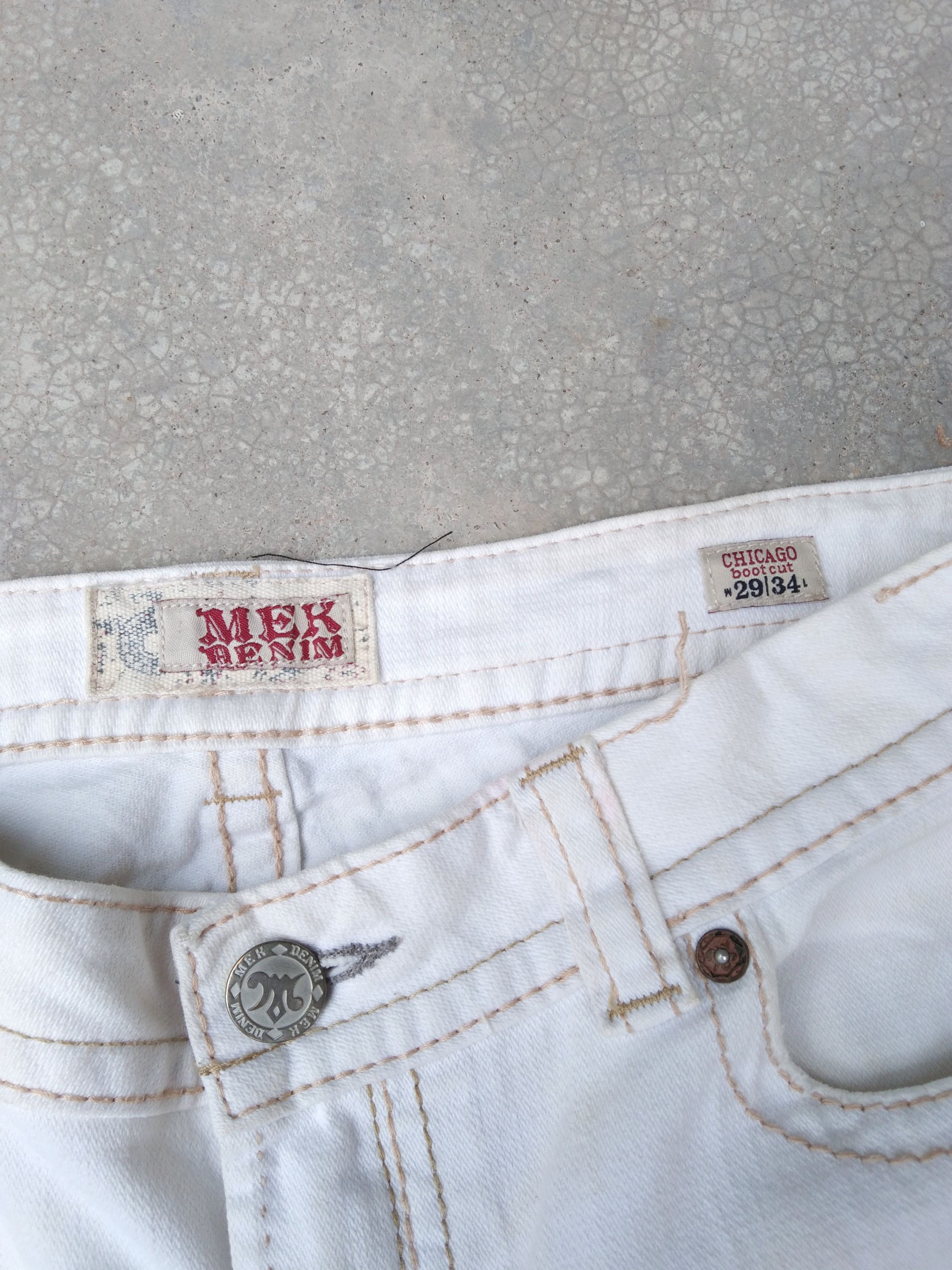 Mek Denim Vintage Y2k MEK Denim Flared Boot Cut Jeans 31x32 Size US 31 - 6 Thumbnail