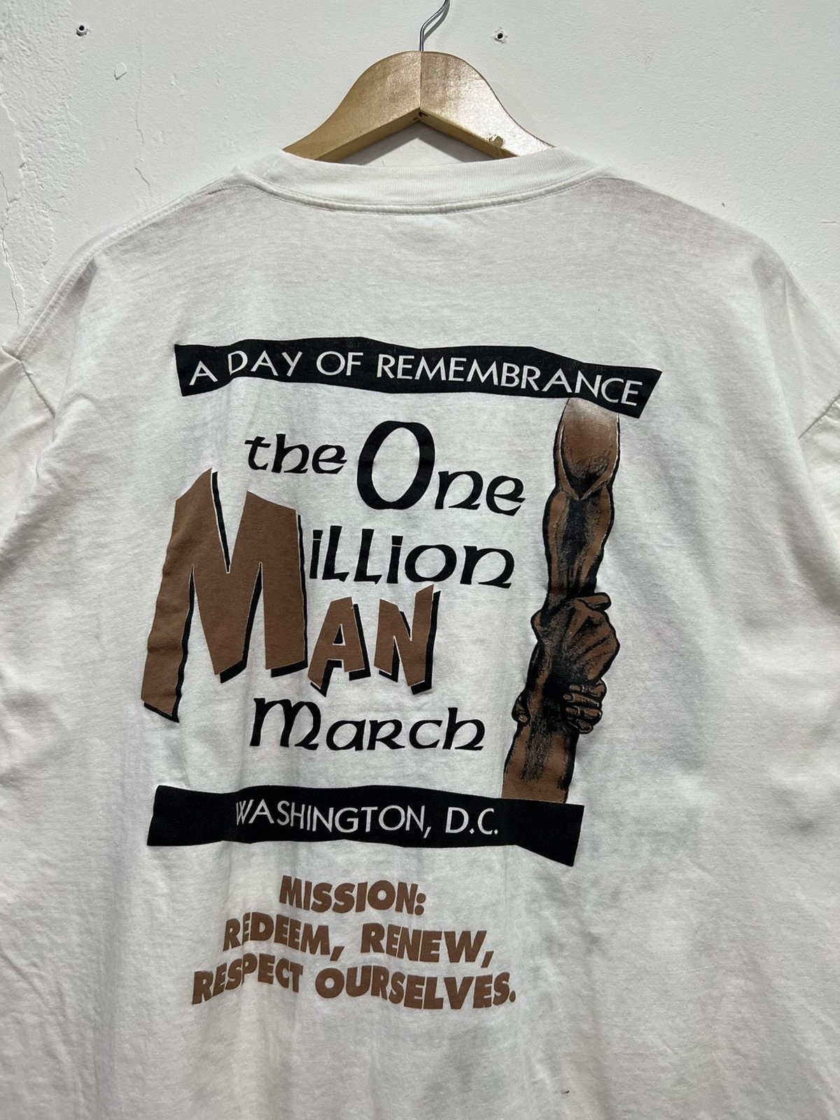 Vintage Vintage 1995’ Million Man March History Boxy Tshirt Size US XL / EU 56 / 4 - 8 Thumbnail