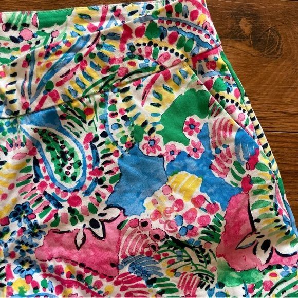 Other Crown & Ivy Shorts Size 10 scalloped hem Women’s Pink Blue C Size 32" / US 10 / IT 46 - 3 Thumbnail