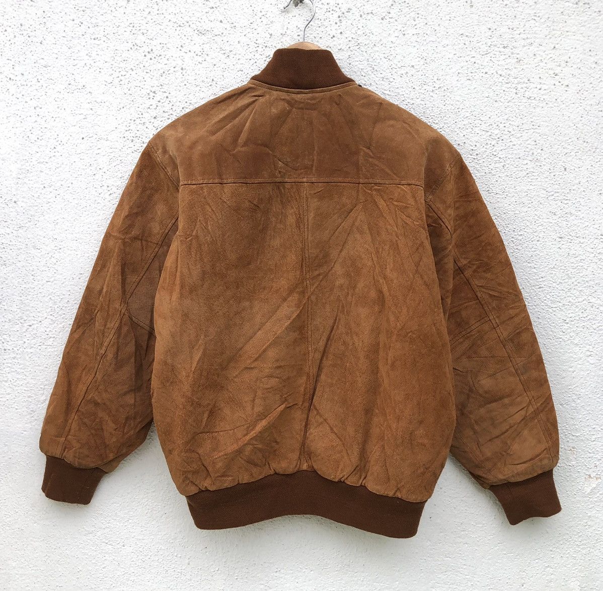 Vintage Vintage Black Lot Suede Leather Bomber Jacket Size US M / EU 48-50 / 2 - 2 Thumbnail