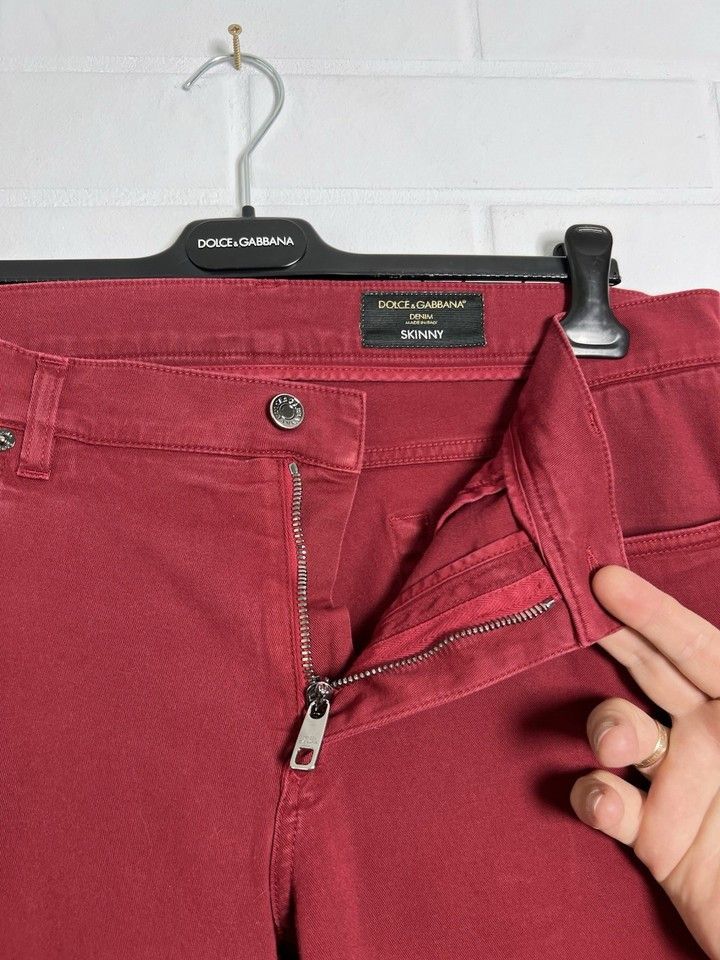 Dolce & Gabbana Women's Jeans Pants Burgundy Size 52