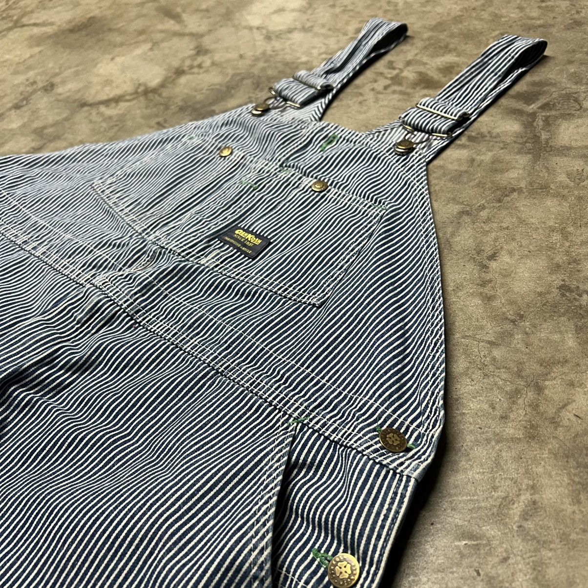Oshkosh × Vintage Vintage 60’s OshKosh Bgosh Vestbak Hickory Stripe Overalls Size US 44 / EU 60 - 2 Thumbnail