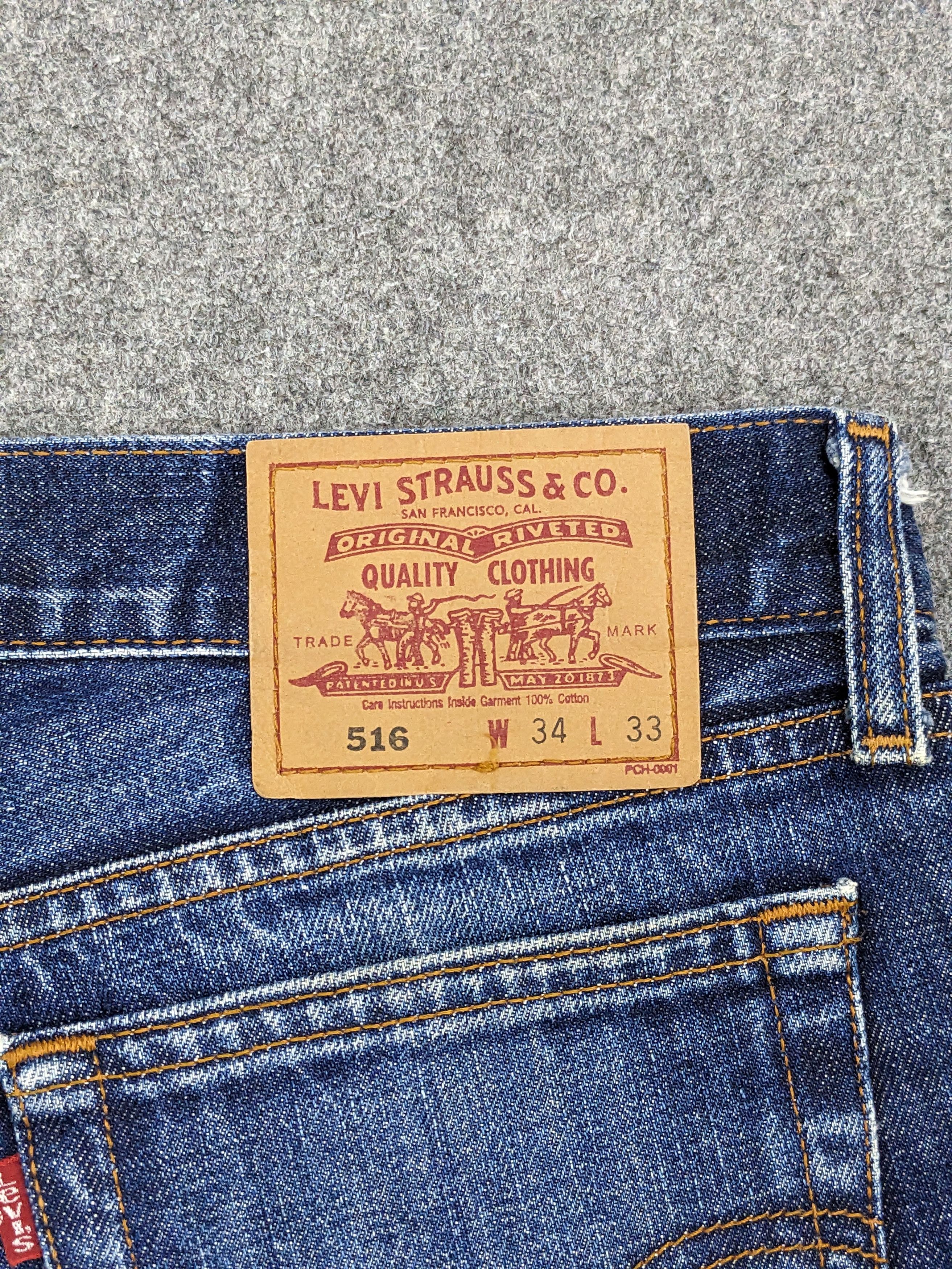 Levi's × Vintage Vintage 90s Levis 516 Bootcut Blue Jeans DJ0030Z Size US 32 / EU 48 - 5 Thumbnail