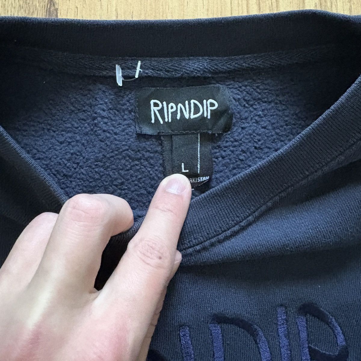 RIPNDIP Y2K Skater Navy RIPNDIP Great wave of nerm graphic sweater Size US L / EU 52-54 / 3 - 3 Thumbnail