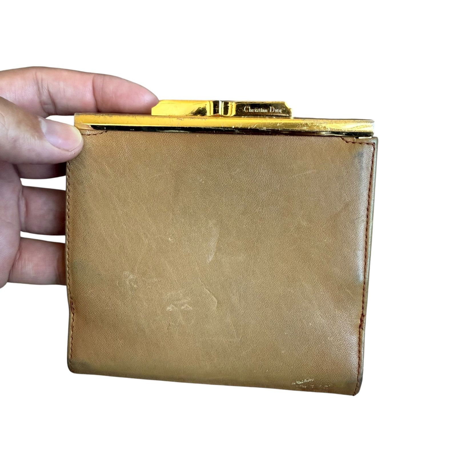 Dior Vintage Christian Dior Tan Brown Wallet Size ONE SIZE - 4 Thumbnail