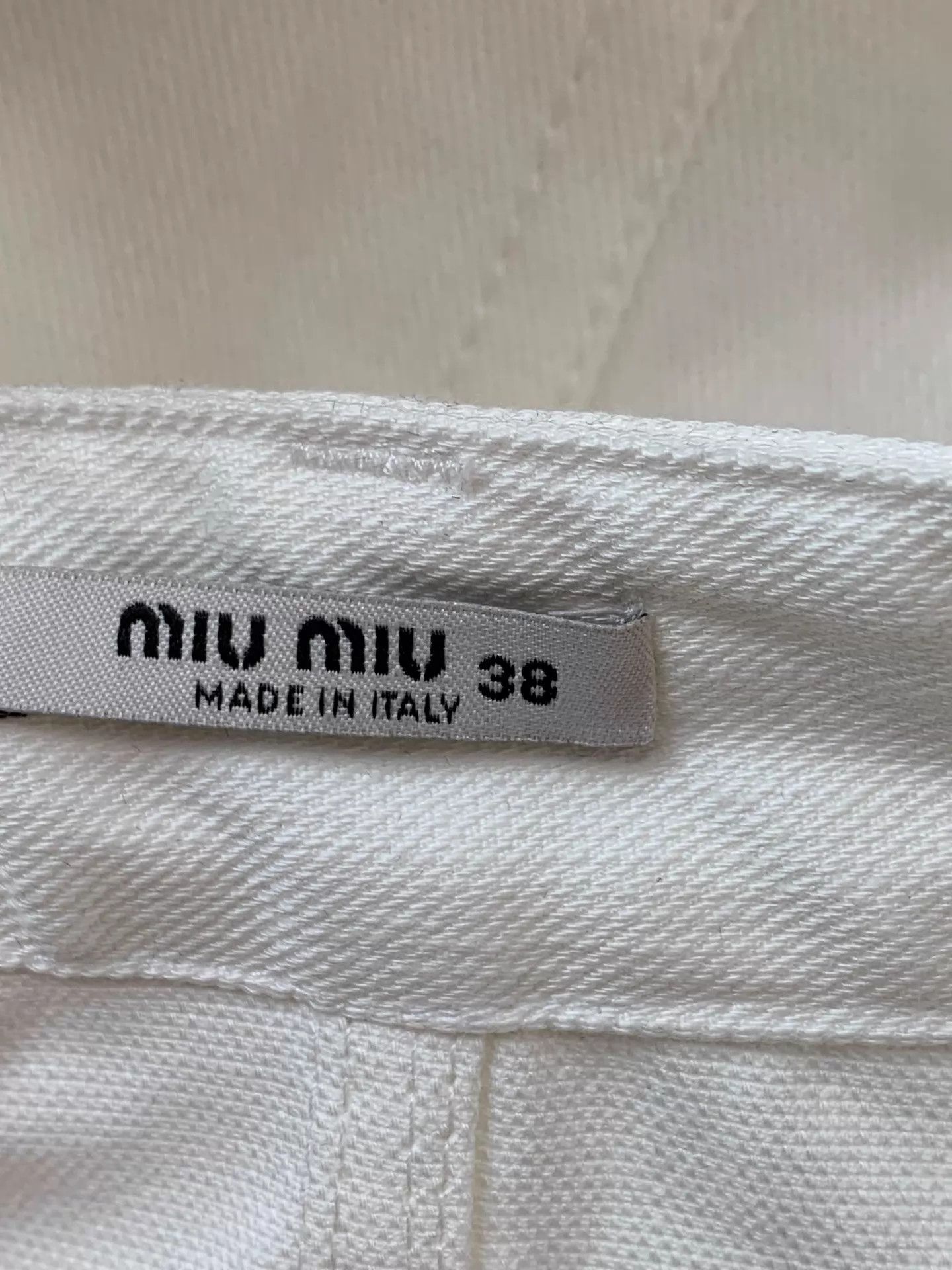 Miu Miu MIU MIU White Denim Skirt 38 New Size 26" / US 2 / IT 38 - 4 Thumbnail