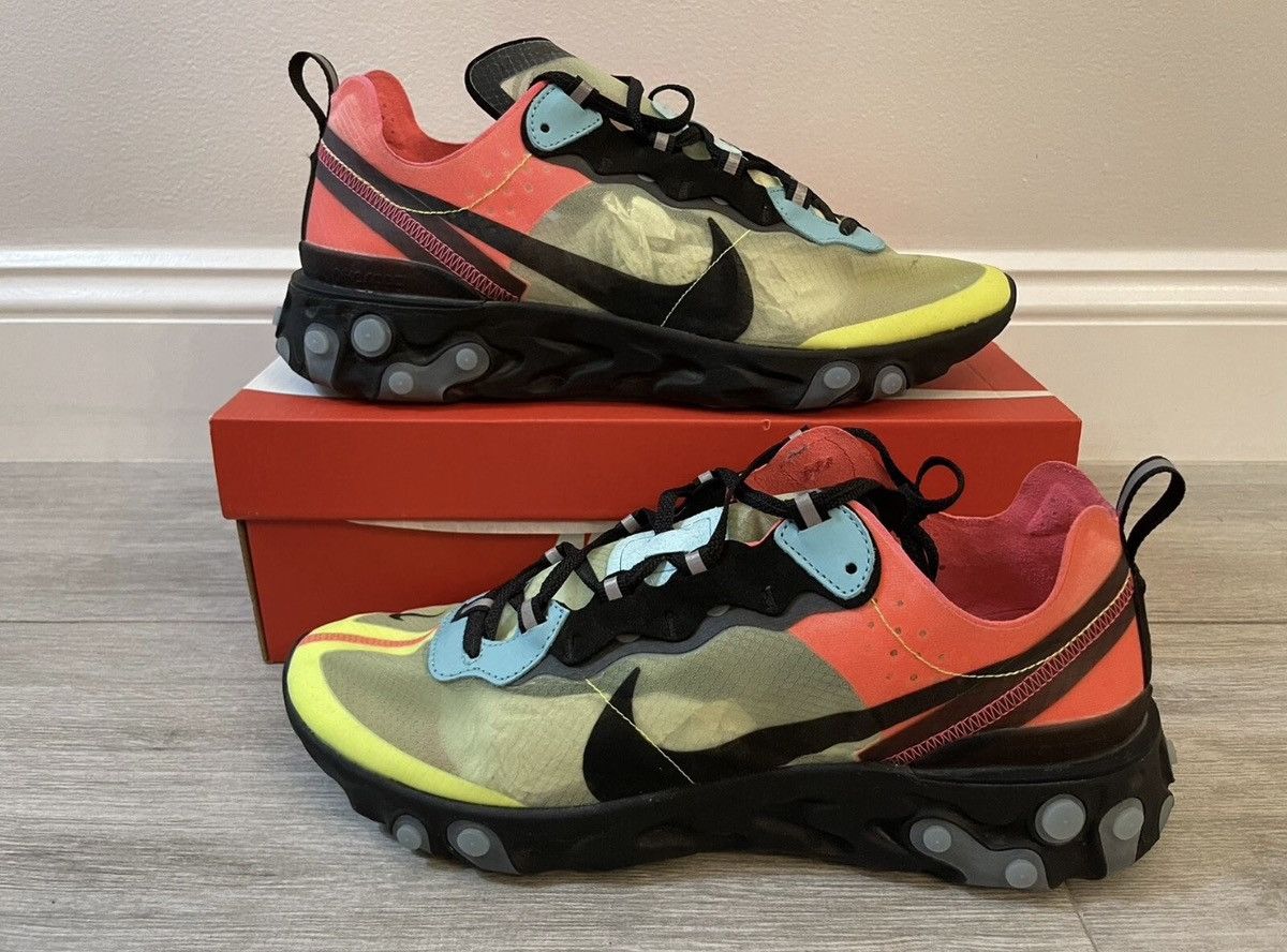 Nike Nike React Element 87 Hyper Fusion Green Pink Black Sz 12 Size US 12 / EU 45 - 1 Thumbnail