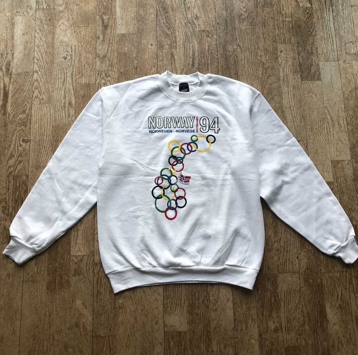 Vintage RARE 1994 OLYMPIC GAMES LILLEHAMMER CREWNECK SWEATSHIRT Size US M / EU 48-50 / 2 - 1 Thumbnail