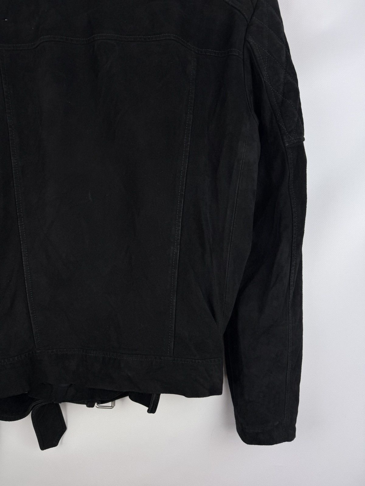 Allsaints Allsaints Bonson Biker Goat Leather Belted Suede Jacket Size US M / EU 48-50 / 2 - 20 Thumbnail