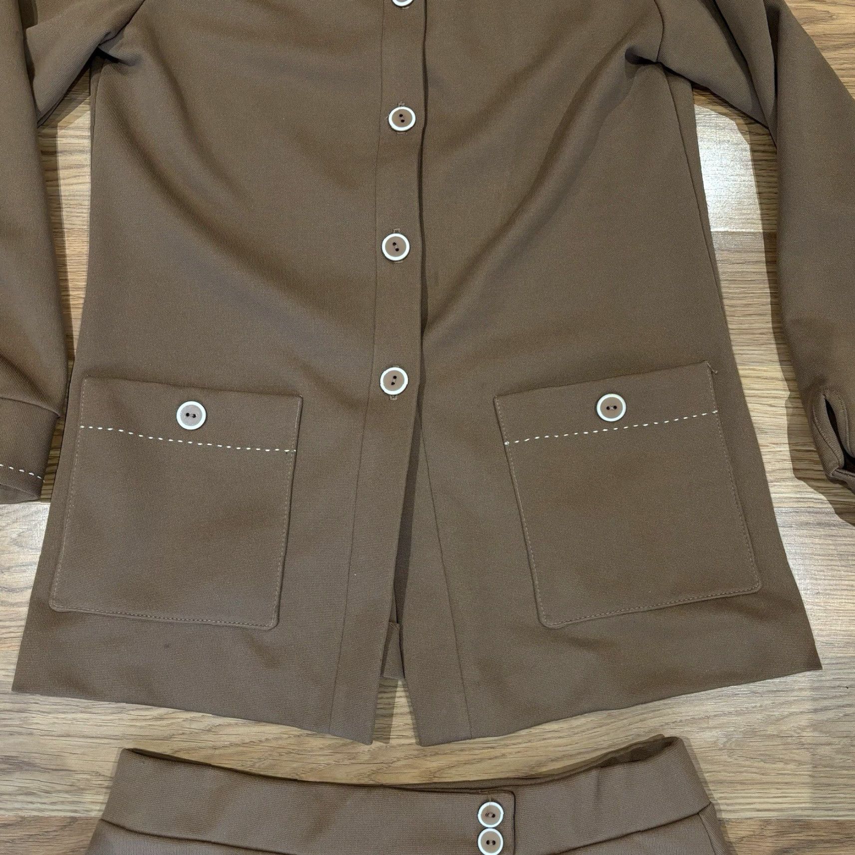 Vintage VINTAGE Union Made Brown Jacket Skirt Set Two Piece Workwear Office Size 12 Size 34" / US 12 / IT 48 - 3 Thumbnail