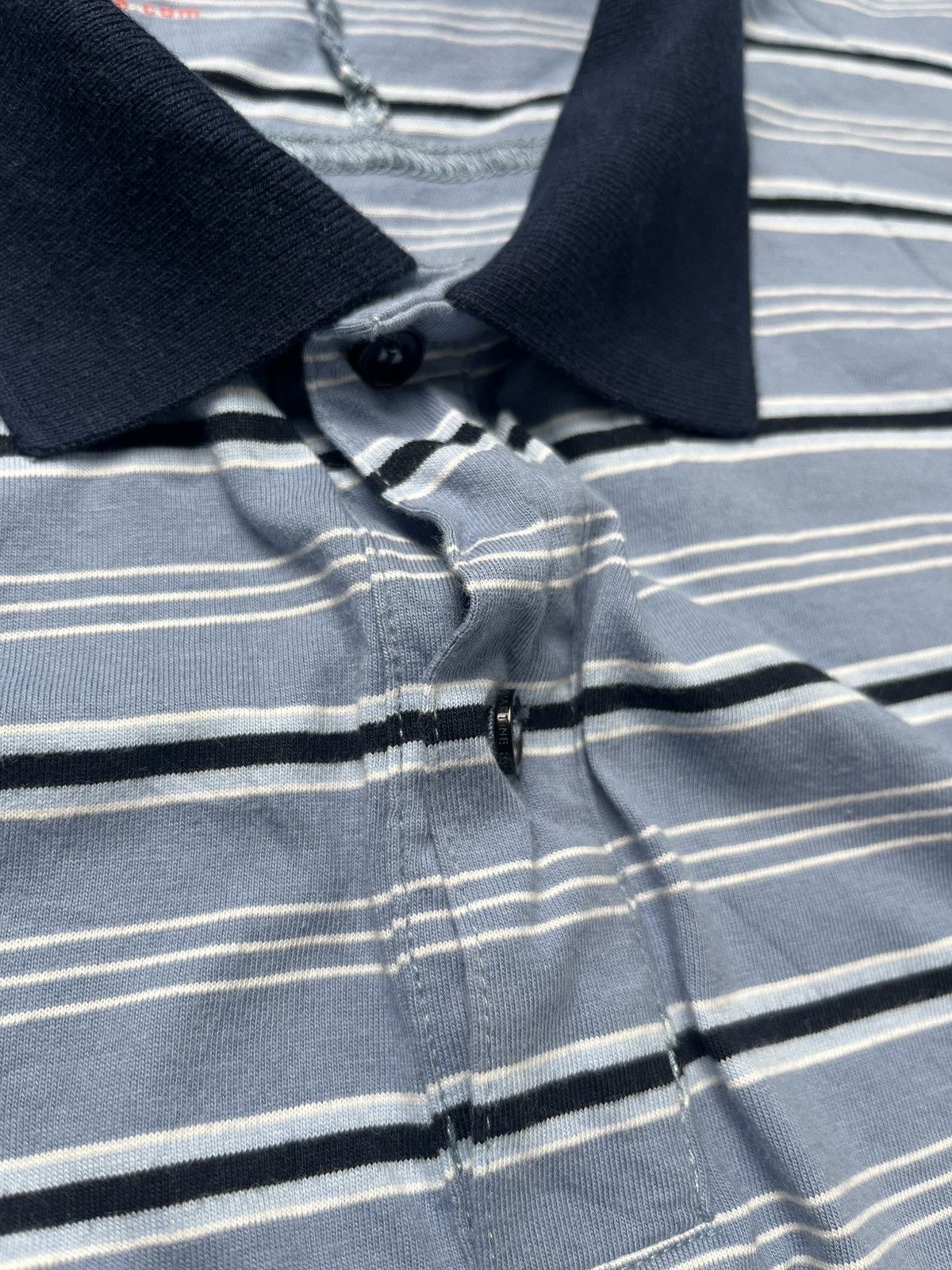 Martine Rose Pulled neck striped LS polo shirt Size US L / EU 52-54 / 3 - 6 Thumbnail