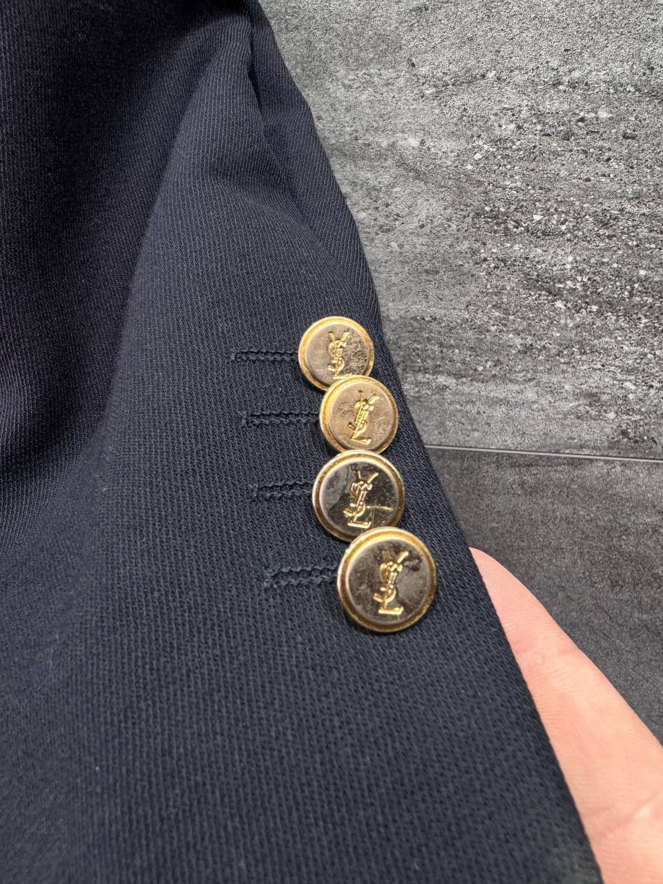 Yves Saint Laurent Yves Saint Laurent YSL Gold Button double breasted Blazer Size 40R - 3 Thumbnail
