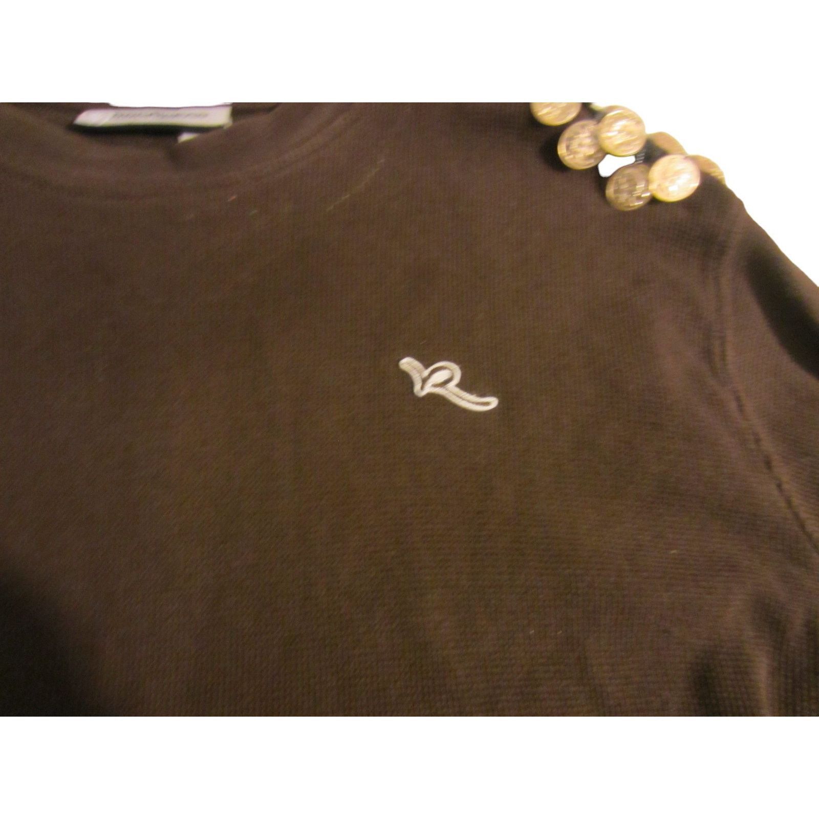 Rocawear Rocawear Brown Long Sleeve Top Coin Trim Boho Style 3XL Size US XXL / EU 58 / 5 - 3 Thumbnail