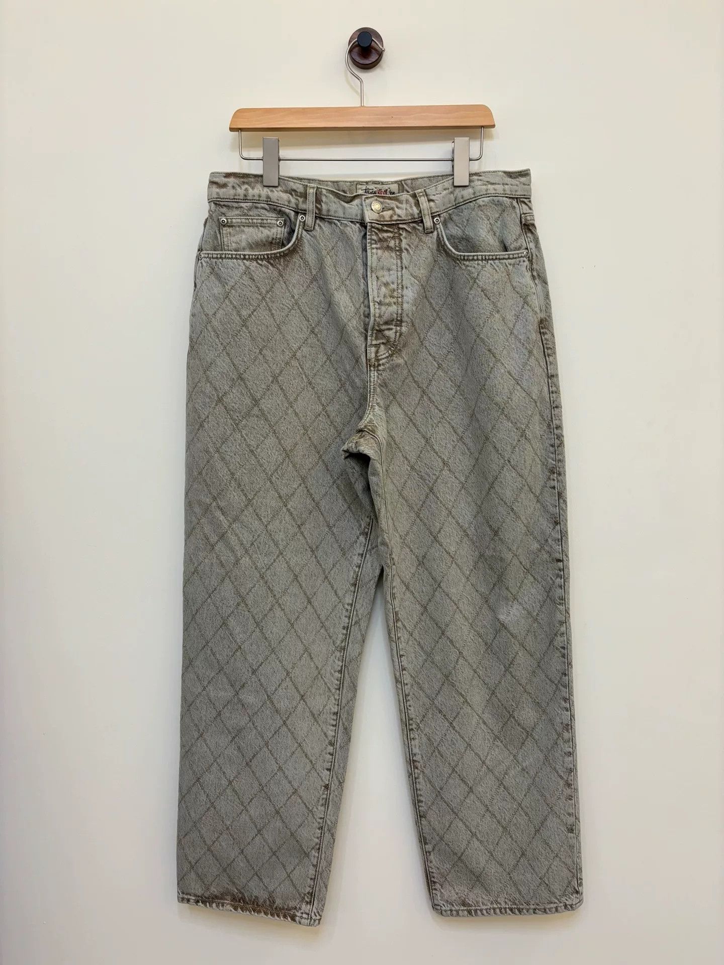 Stussy Stussy Diamond Embroidered Jeans Size US 32 / EU 48 - 1 Thumbnail