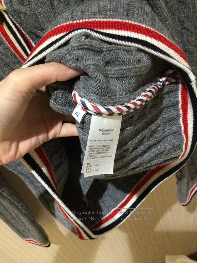 Thom Browne Thom Browne Gray Cable Knit Cardigan Size US XS / EU 42 / 0 - 4 Thumbnail