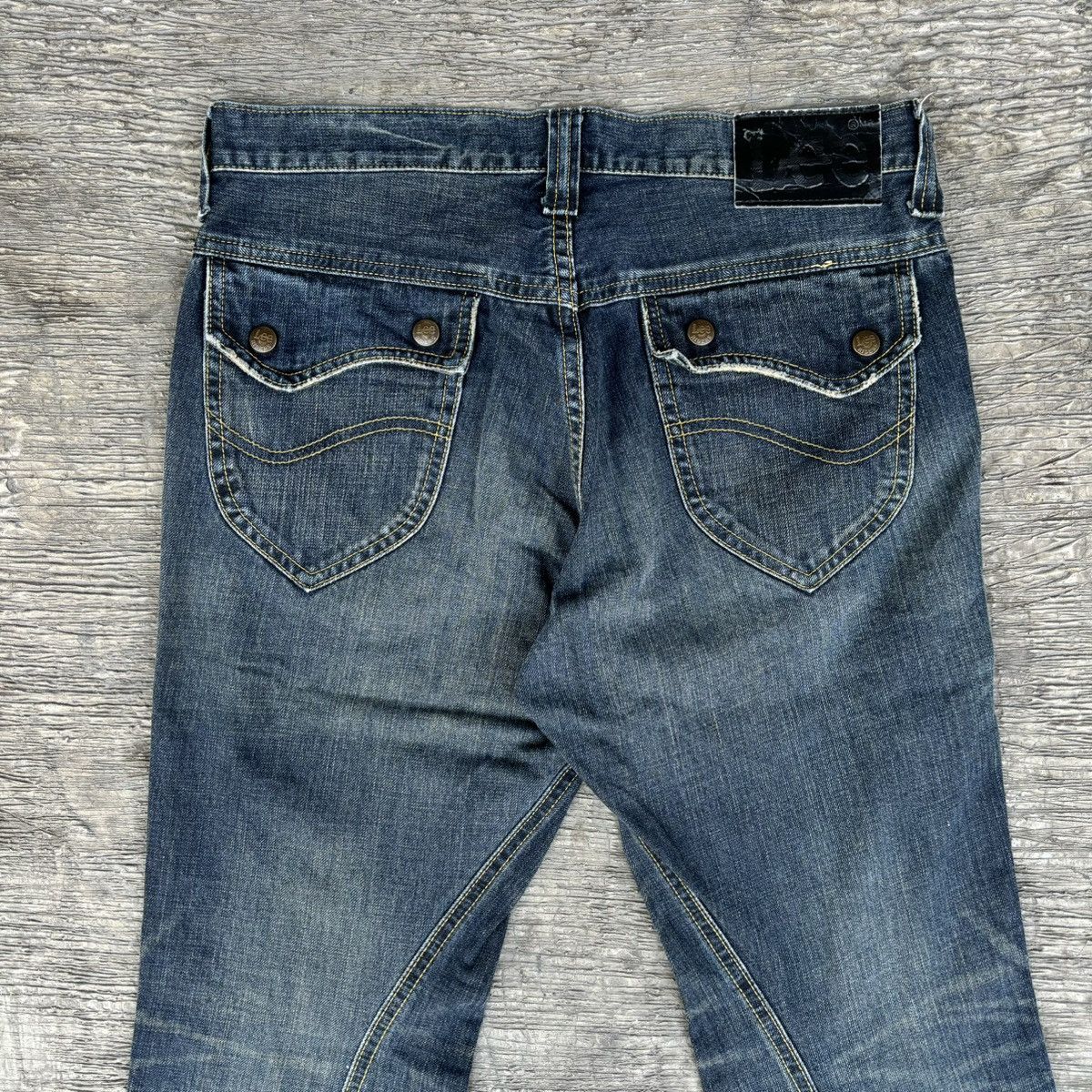If Six Was Nine × Le Grande Bleu (L.G.B.) Vintage 90's LEE flare bootcut jeans Size US 32 / EU 48 - 6 Thumbnail