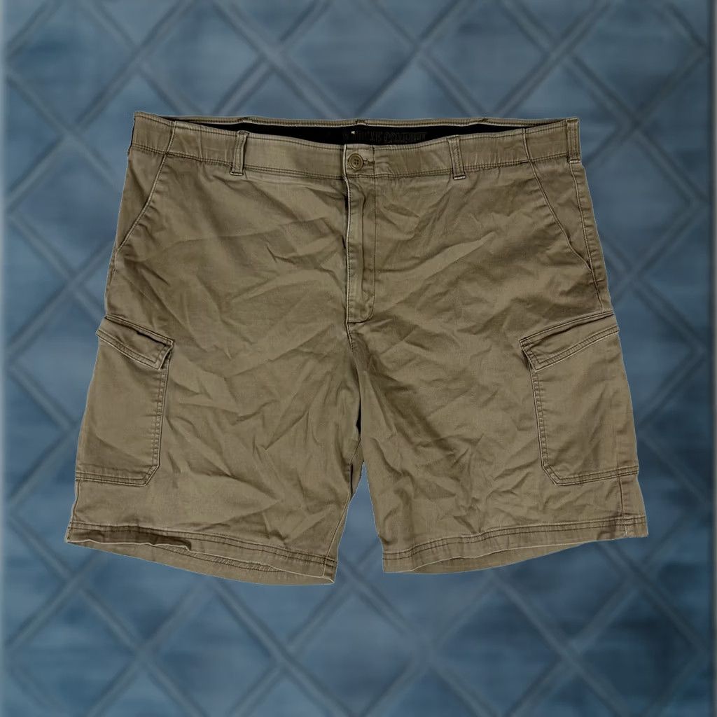 Lee Lee Cargo Shorts Mens 46 Beige Tan High Rise 9in Inseam Pockets Stretch Casual Golf Summer Spring Fall Size US 30 / EU 46 - 1 Thumbnail