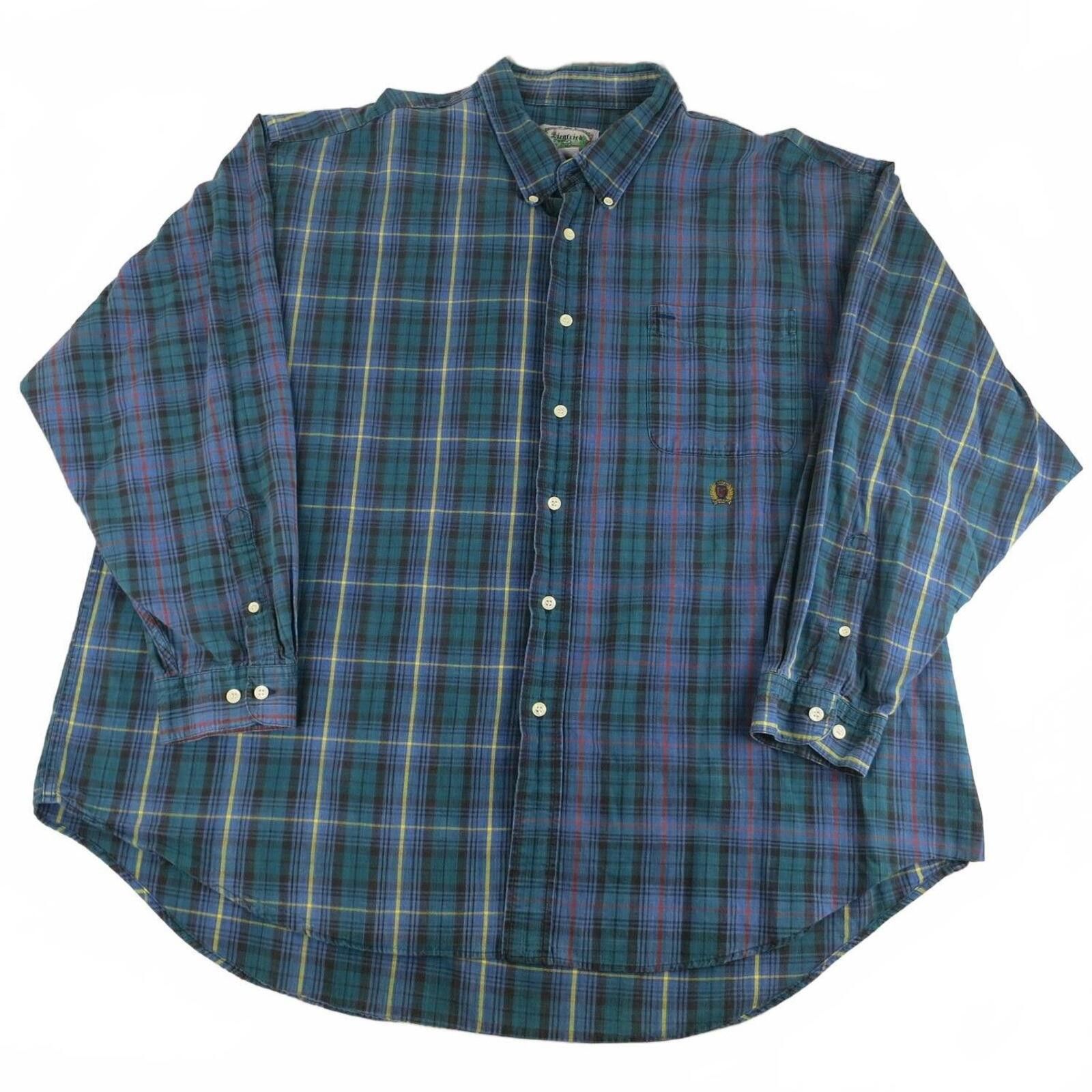 Other Vintage Siegfried Men's Multi-Plaid Button-Down Shirt 3X Big Size US XXL / EU 58 / 5 - 1 Thumbnail