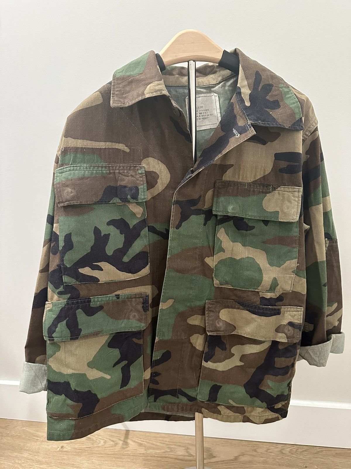 Vintage Vintage Military Camo Button Up Jacket Size US XXS / EU 40 - 1 Thumbnail