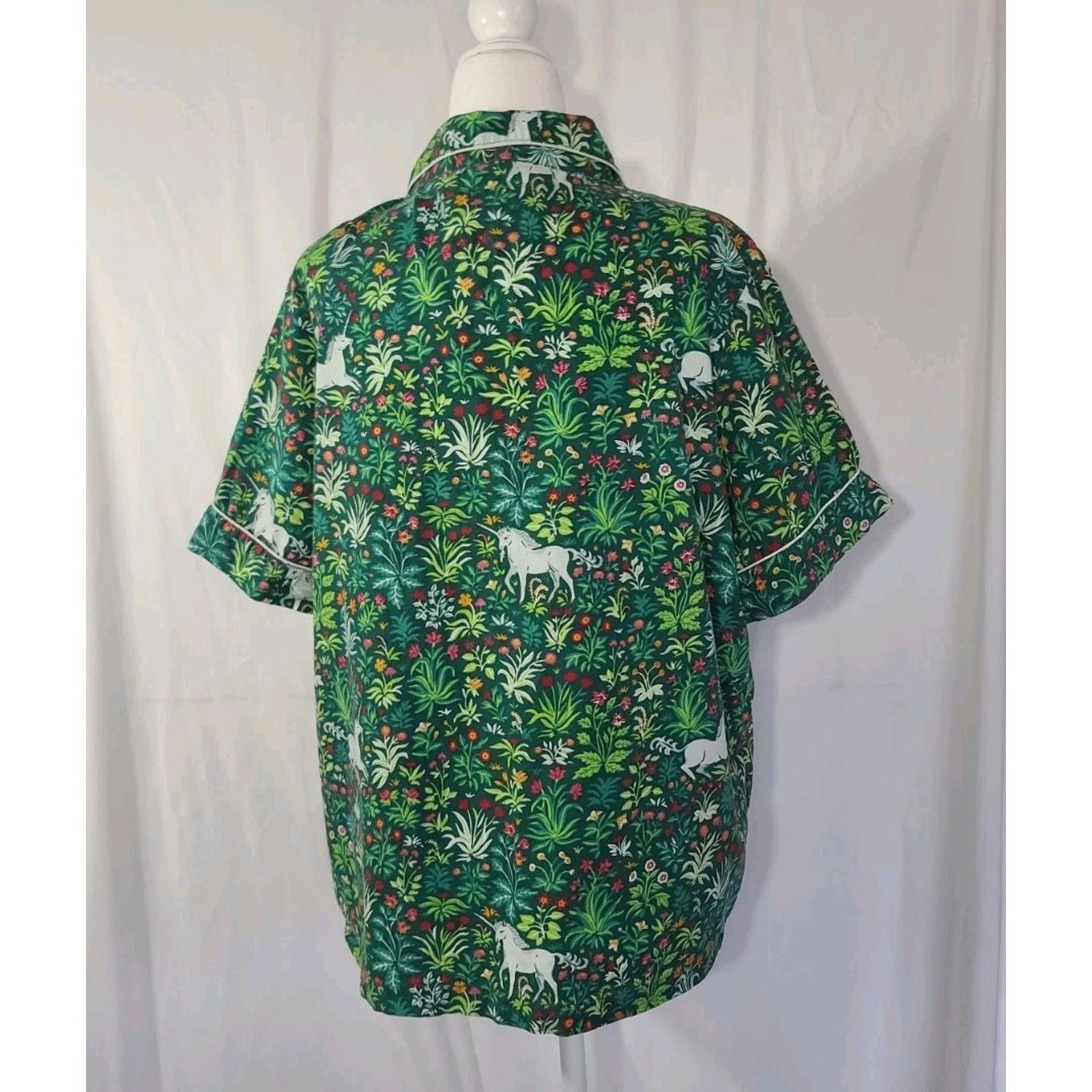Other Anthropologie Printfresh Green Juniper Pajama Shirt Top L Size L / US 10 / IT 46 - 5 Thumbnail