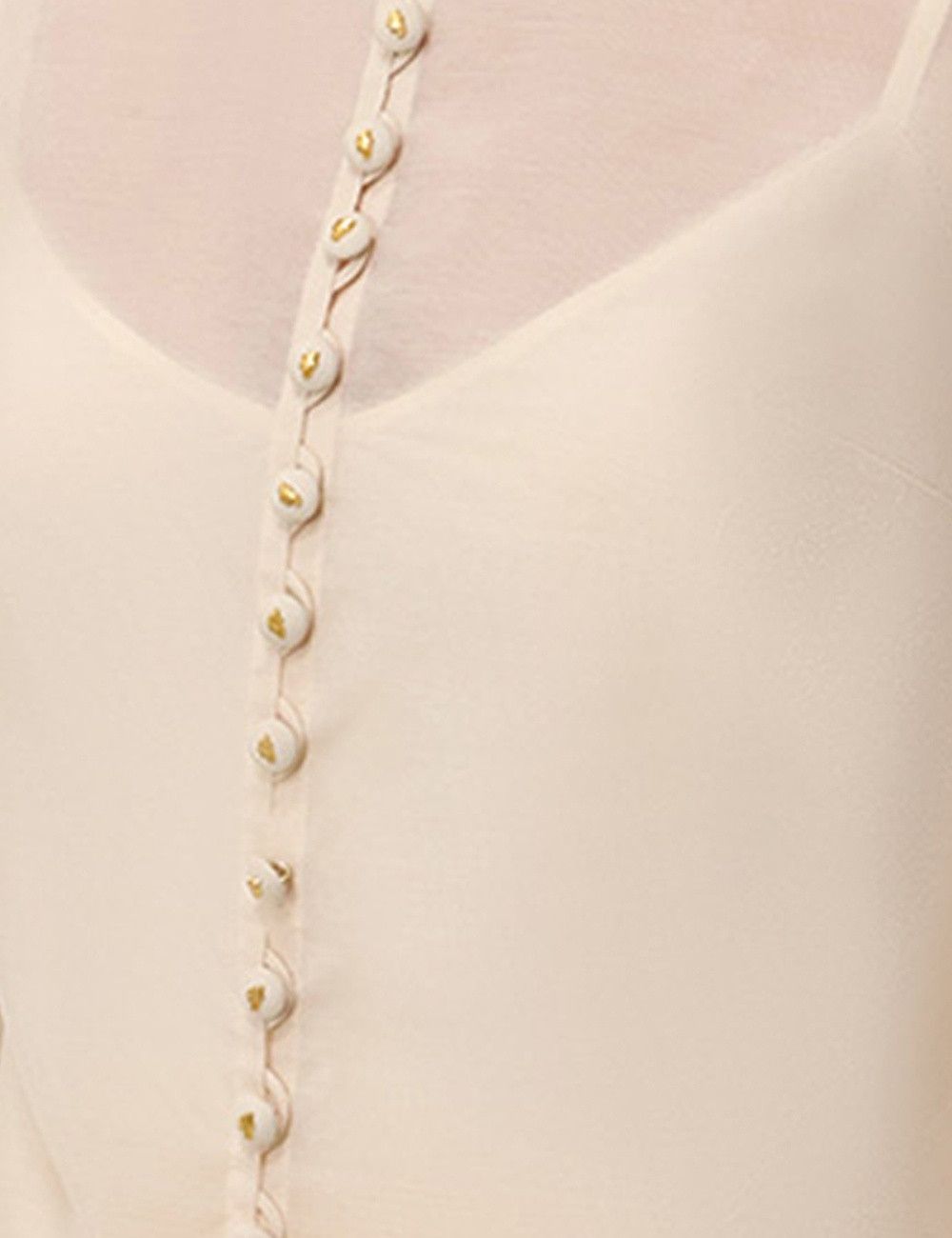 Zimmermann oc11z0825 Pleated Buttoned Blouse in Cream Size M / US 6-8 / IT 42-44 - 6 Thumbnail