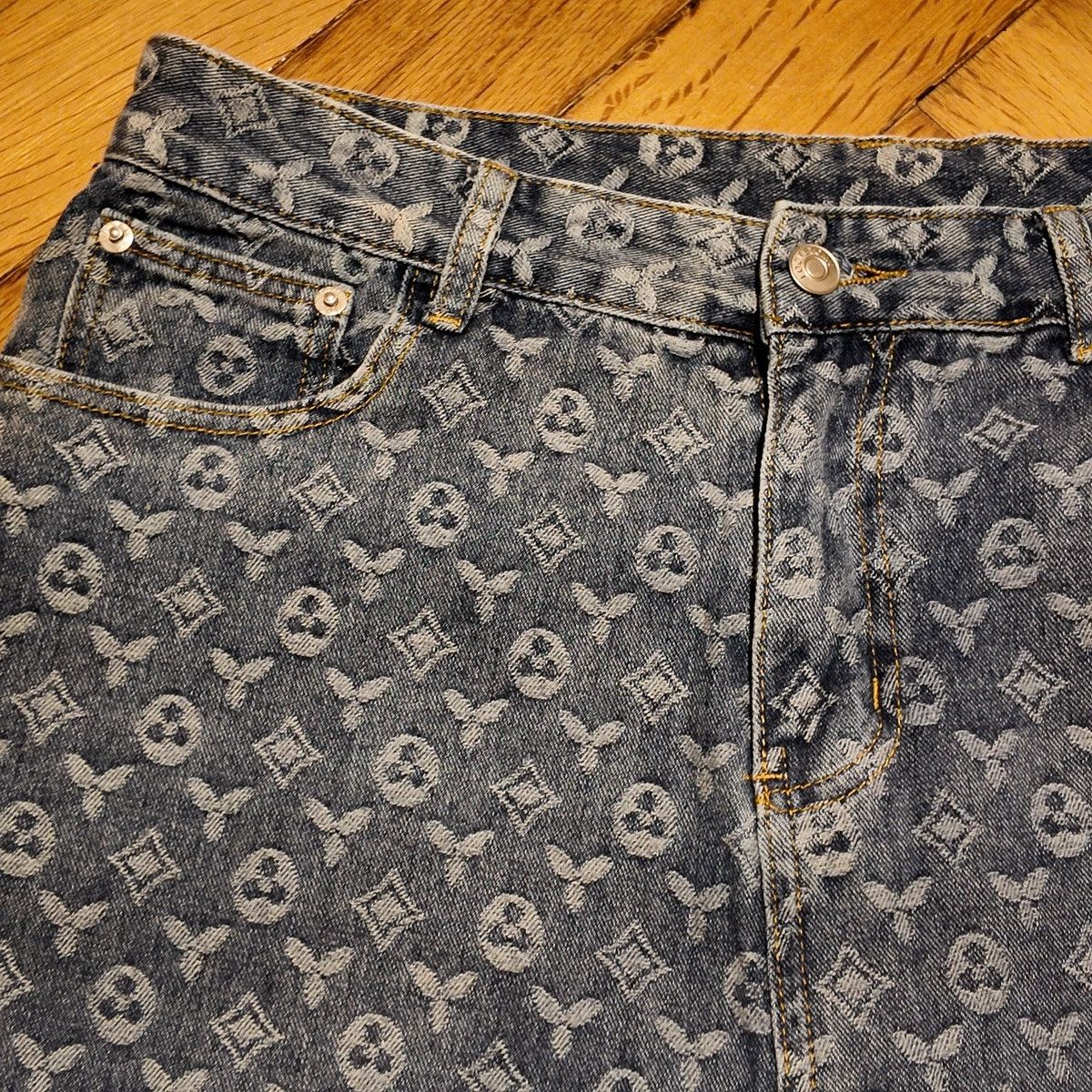 Other Monogram Jeans W32/33 Y2K Denim Size US 31 - 2 Thumbnail