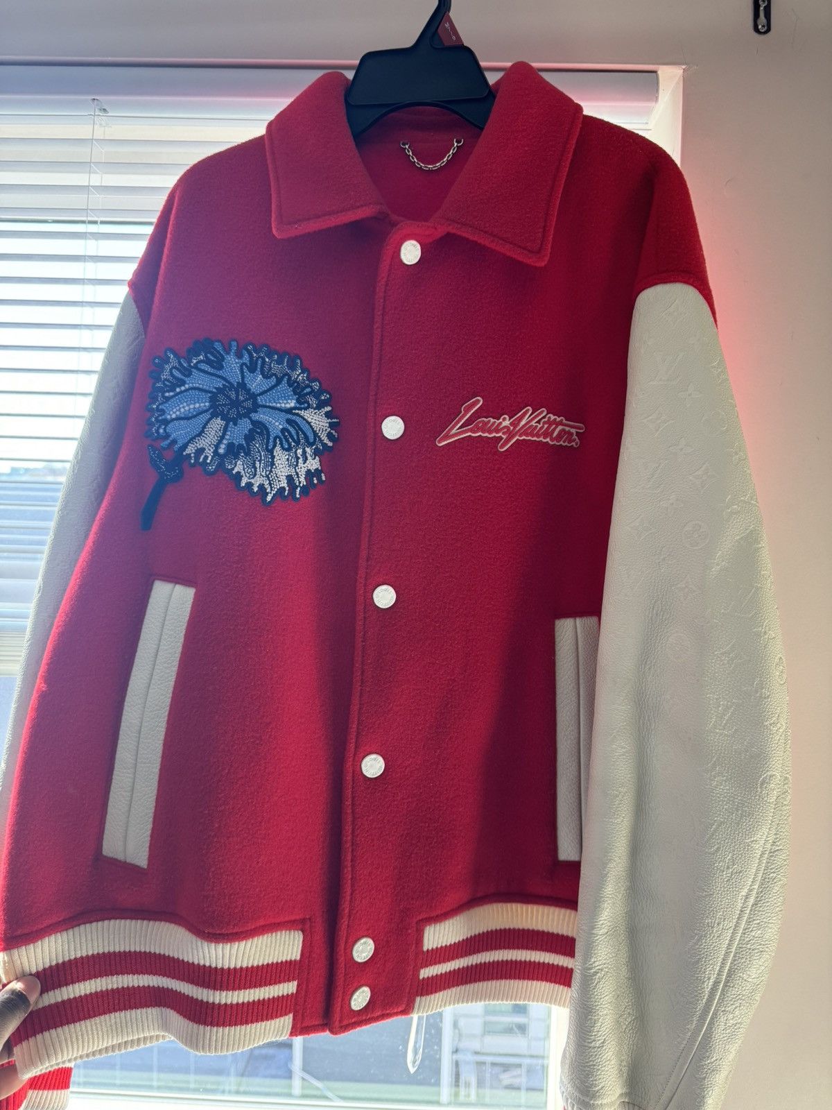 Louis Vuitton × Yayoi Kusama 2023 x Yayoi Kusama Leather Varsity Varsity Jacket Size US XL / EU 56 / 4 - 1 Thumbnail