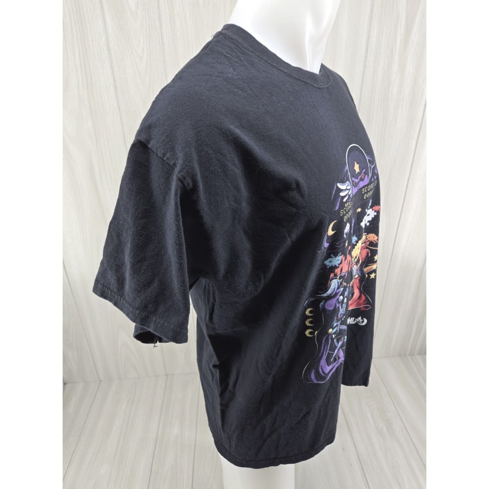 Gildan VINTAGE Kami Con Birmingham Alabama Anime Graphic T-Shirt XL Men's Black Cotton Logo Short Sleeve Crew Neck 27.5" Down Back Size US XL / EU 56 / 4 - 7 Thumbnail