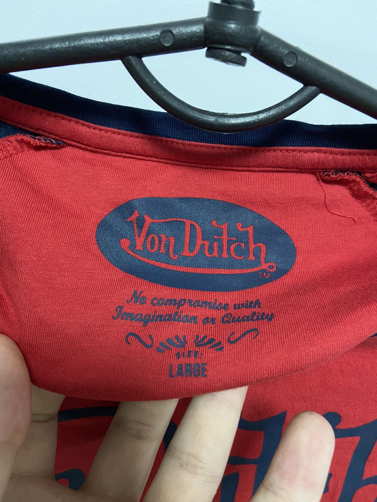 Von Dutch Von Dutch T-Shirt Vintage Big Logo Blue Sleeve Size US M / EU 48-50 / 2 - 5 Thumbnail