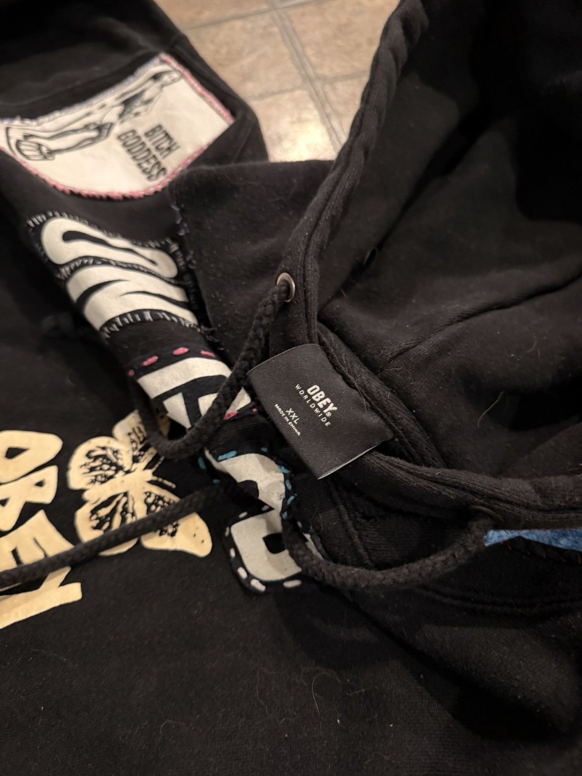Obey OBEY “ON GOD” patch-work hoodie Size US XXL / EU 58 / 5 - 4 Thumbnail