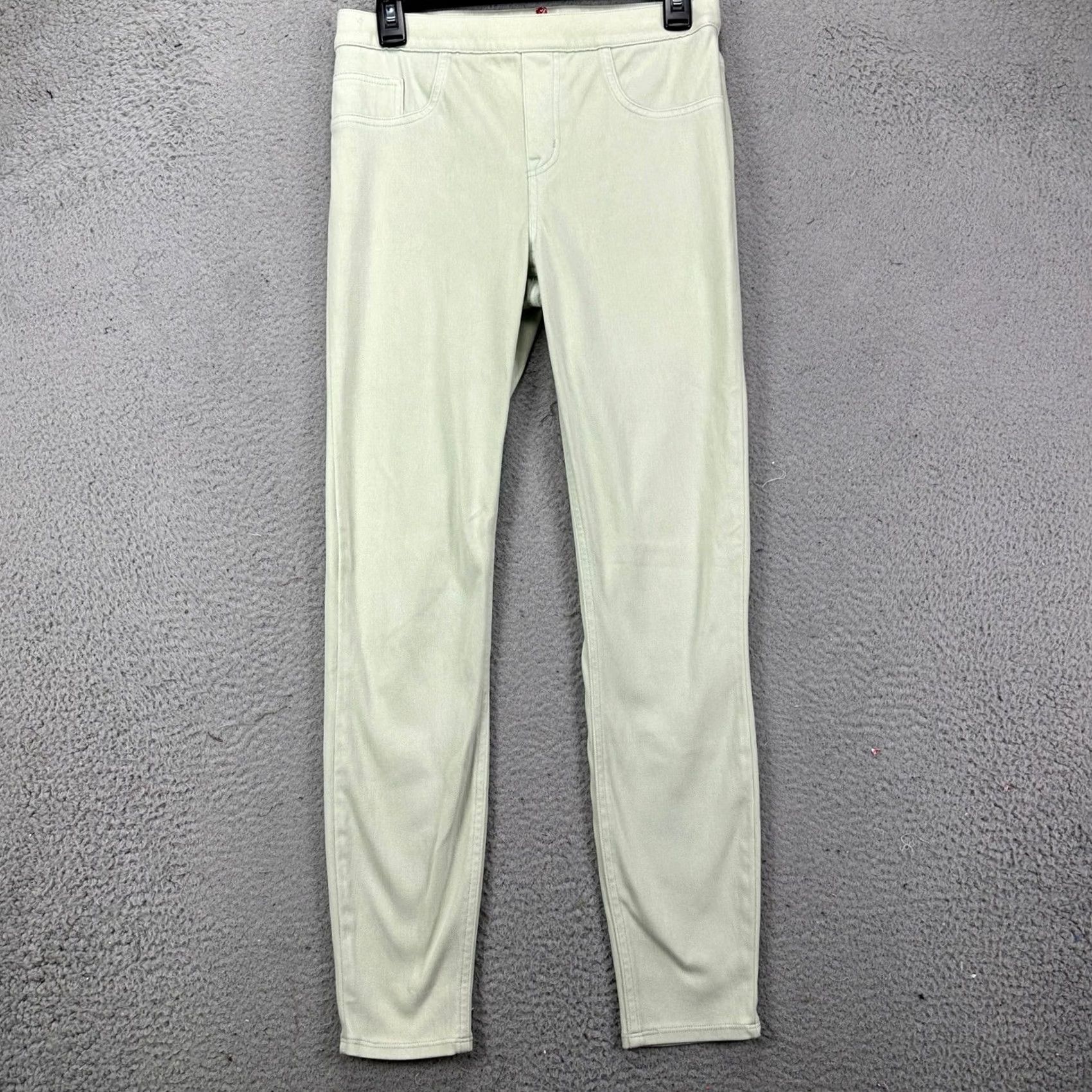 Spanx Spanx Jeans Jeggings Womens Medium Light Green Stretch Elastic Waist Pull On Size 32" / US 10 / IT 46 - 2 Thumbnail