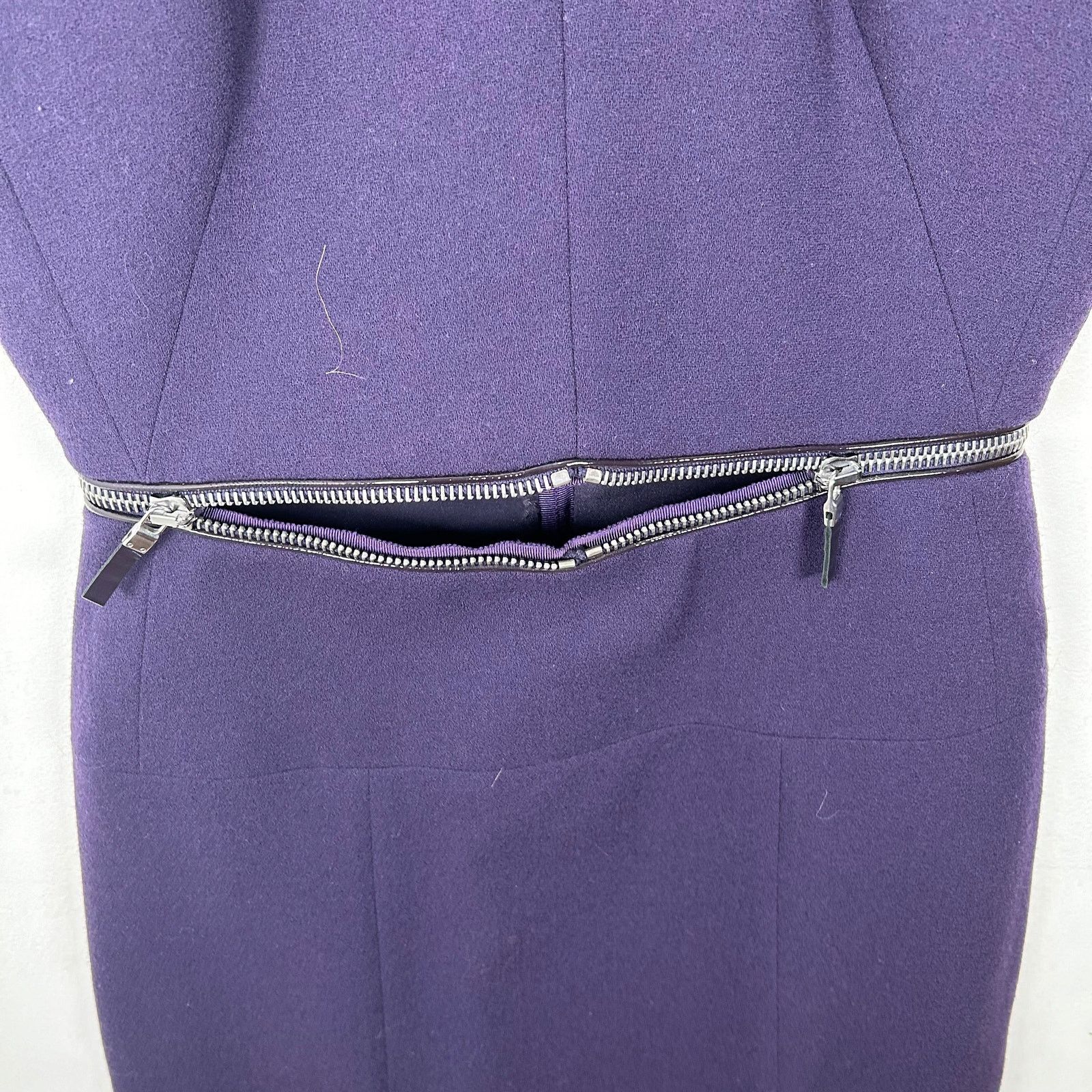 Alexander McQueen Alexander McQueen Purple 4-Zip Dress Size 42 Size M / US 6-8 / IT 42-44 - 4 Thumbnail