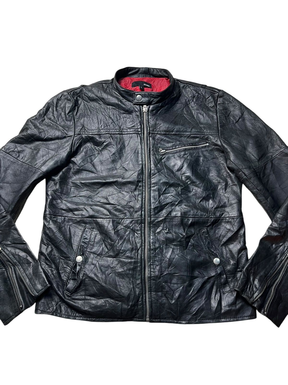 If Six Was Nine RUBIK GENUINE LEATHER LGB STYLE ZIPPED UP JACKET Size US L / EU 52-54 / 3 - 1 Thumbnail