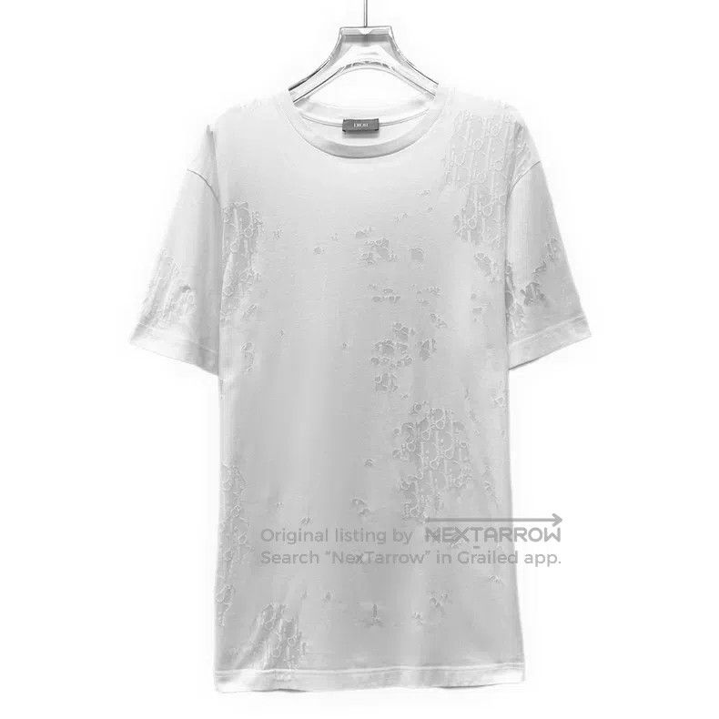 Dior Dior White destructive old flower jacquart cotton round-ne Size M / US 6-8 / IT 42-44 - 1 Thumbnail