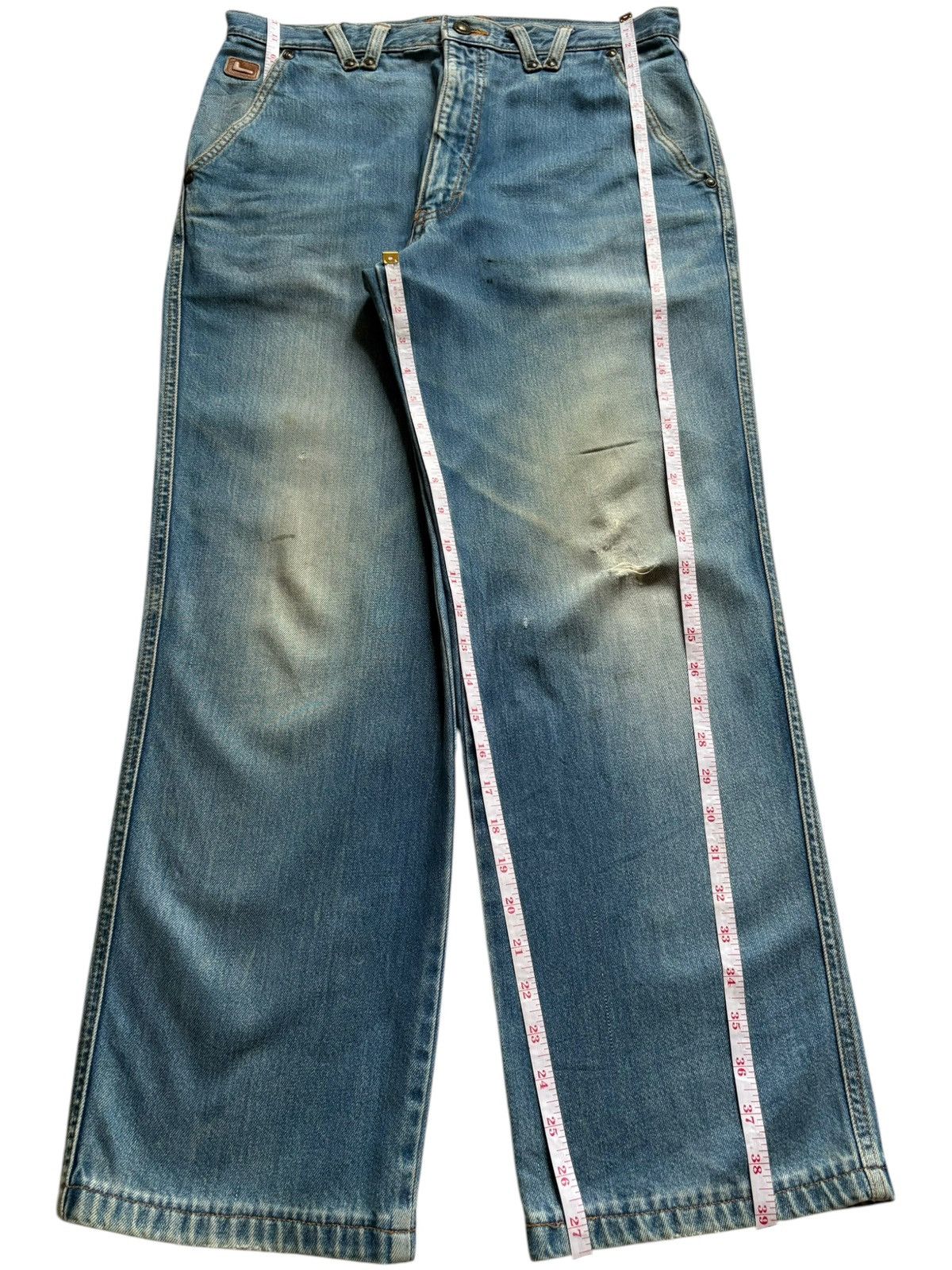 Japanese Brand Vintage Japanese Brand Mud Wash Embroidered Baggy Jeans Size US 34 / EU 50 - 13 Thumbnail