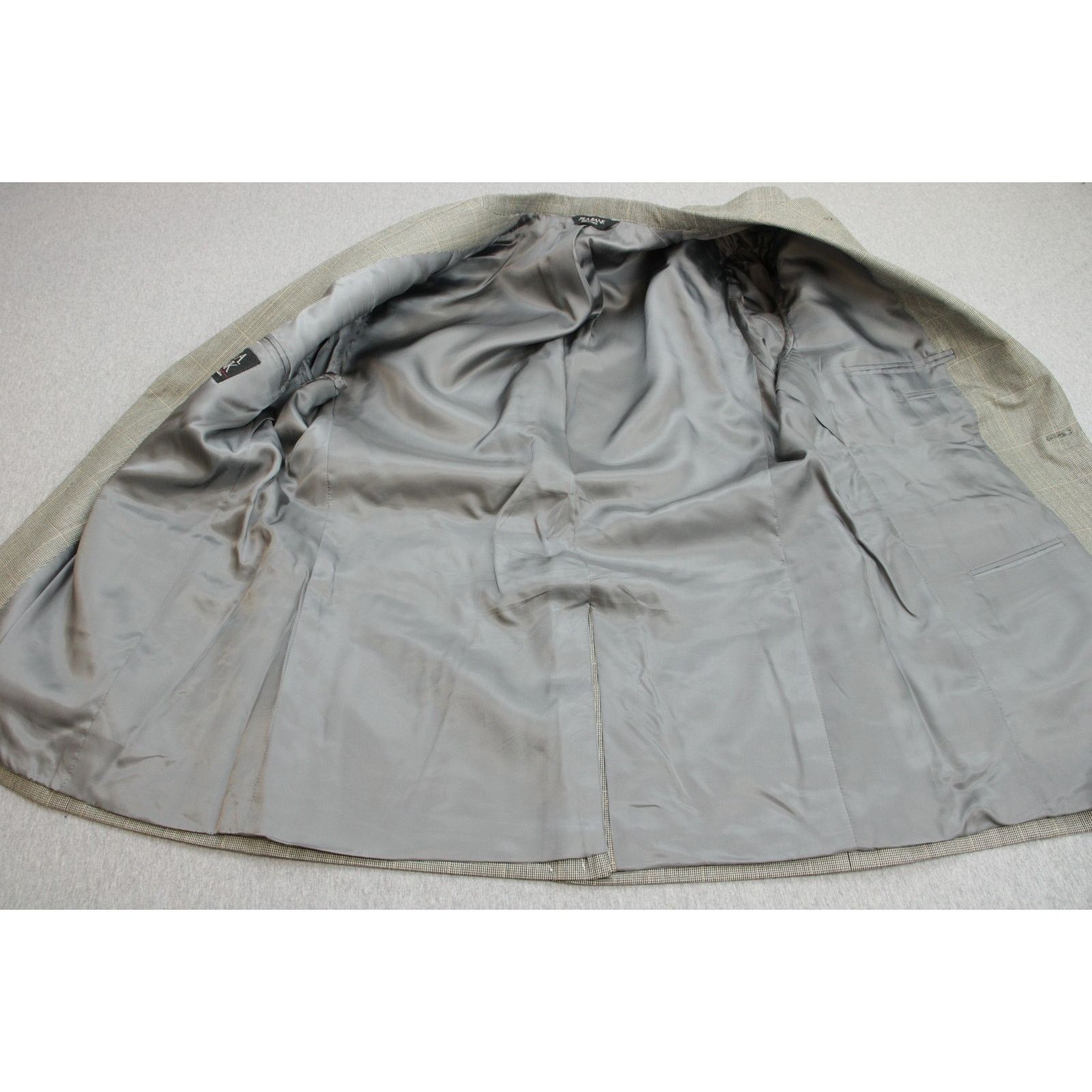 Jos. A. Bank Jos A Bank Blazer Mens 44R Windowpane Silk Wool Signature Size 44R - 4 Thumbnail