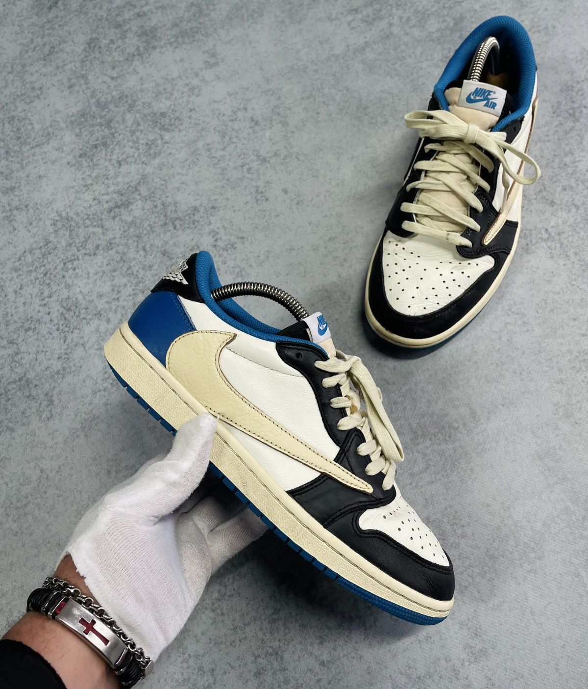 Travis Scott x Air Jordan 1 Low OG Fragment Shoes US 8,5 EUR 42