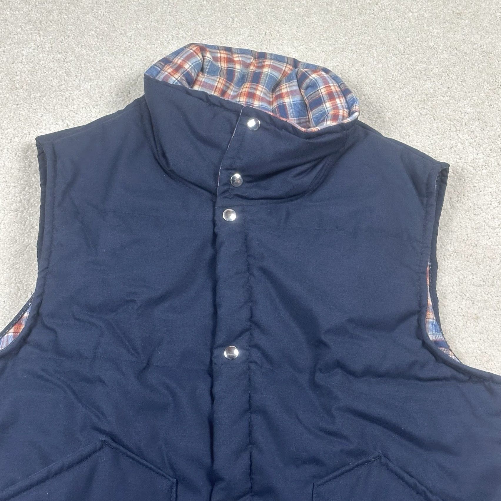 Vintage VINTAGE Wear-Guard Puffer Vest Mens Medium Blue Brown Plaid 80s USA Quilted Size US M / EU 48-50 / 2 - 3 Thumbnail