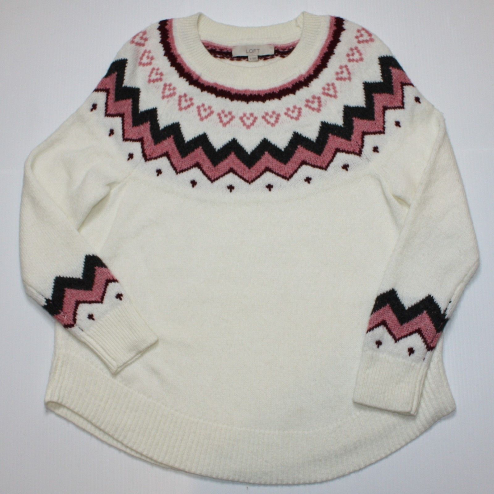 Loft Swingy Fairisle Fair Isle Sweater in size Medium NWT $69.50 Size M / US 6-8 / IT 42-44 - 5 Thumbnail