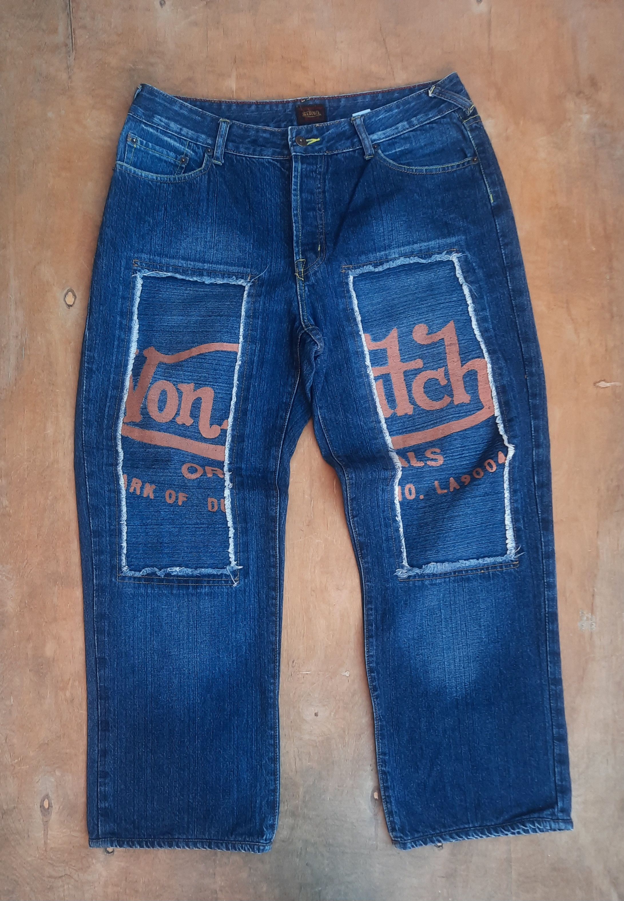 Von Dutch Von Dutch Blue cropped Distressed Denim jeans Size US 34 / EU 50 - 1 Thumbnail
