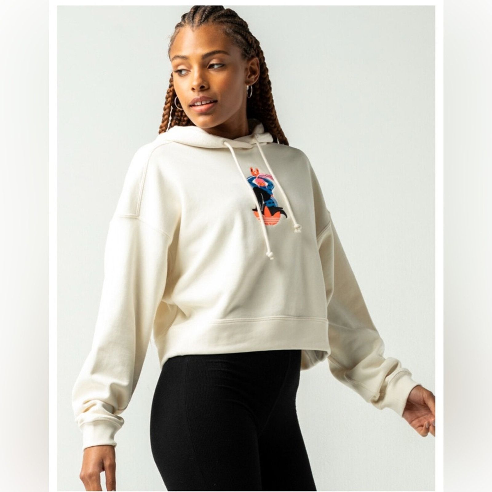 Adidas Adidas Adicolor Essentials x Egle Womens No-Dye Crop Hoodie Size XS / US 0-2 / IT 36-38 - 1 Thumbnail