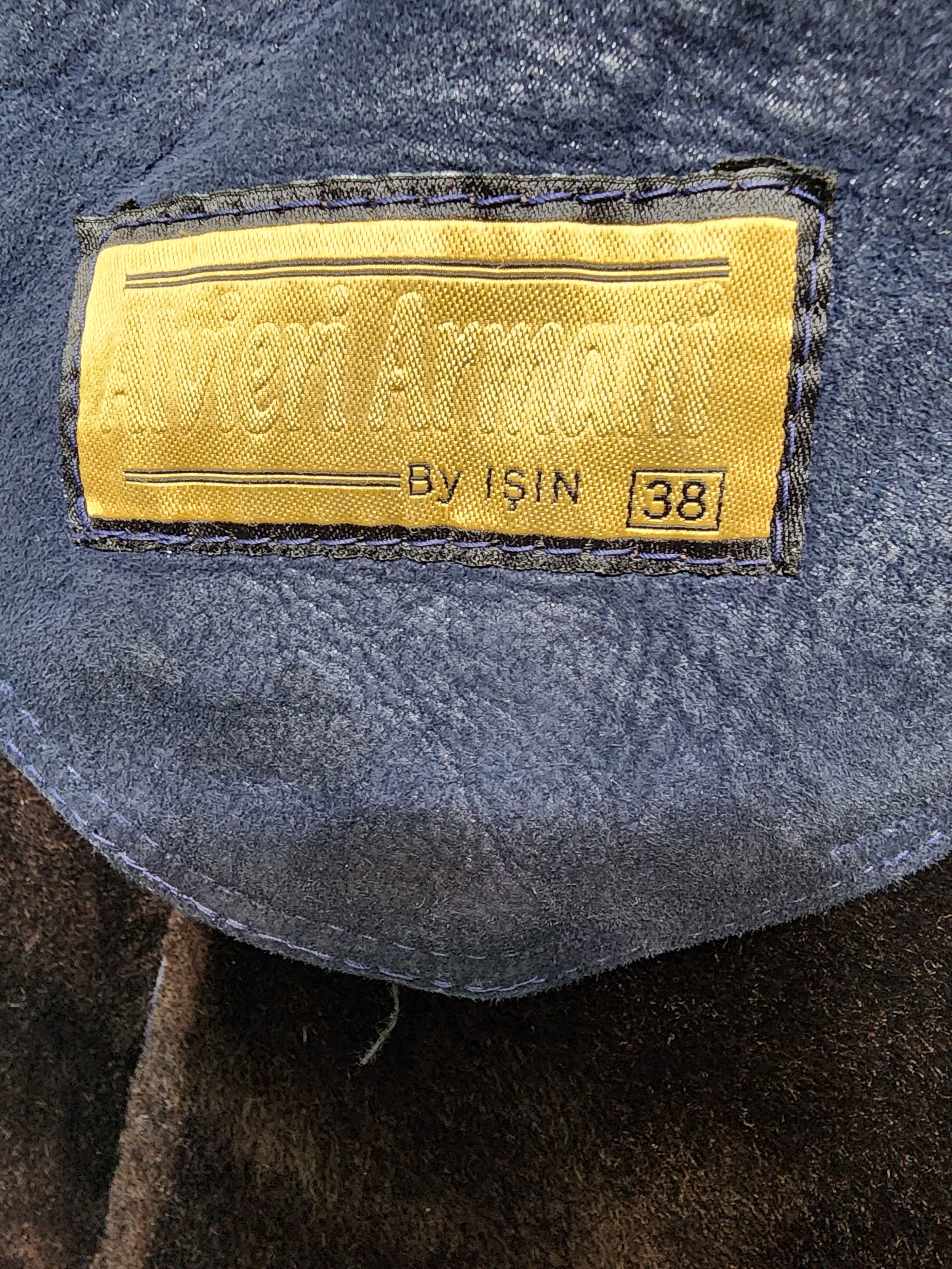 Furla Blue Sheepskin Coat: Genuine Fur Hood, Metal Zipper Size M / US 6-8 / IT 42-44 - 10 Thumbnail