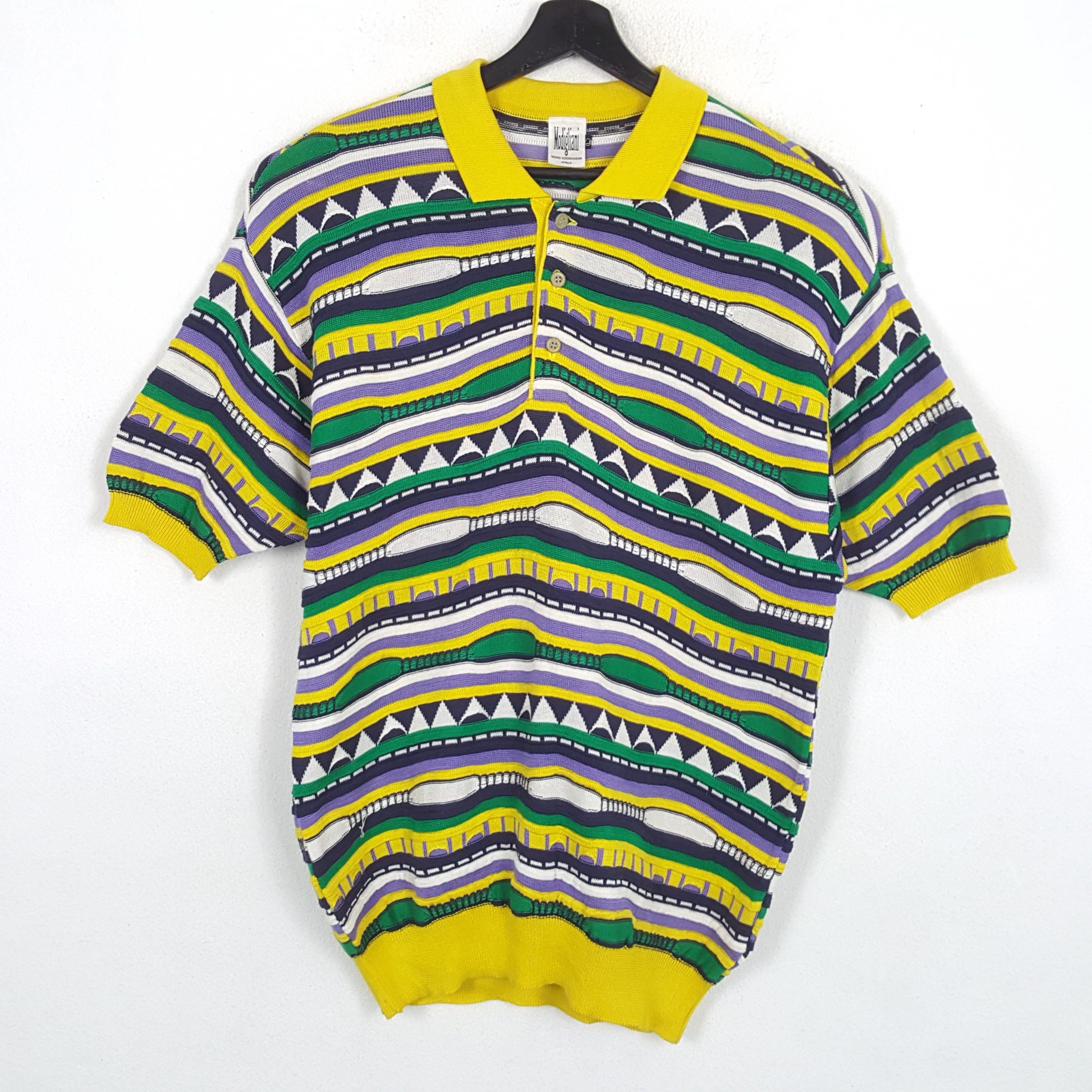 image of Coogi x Italian Designers Modigliani Italian Brand Streetwear Polos Sweaters Style (Size Medium)