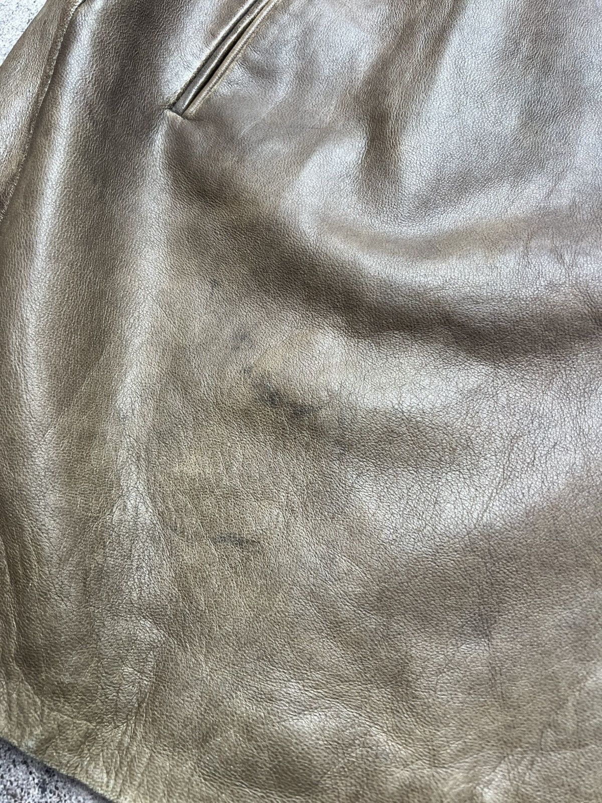 Japanese Brand × Vintage Vintage washed obscur style leather coat Size M / US 6-8 / IT 42-44 - 3 Thumbnail